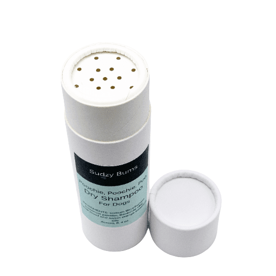 This Doggie Dry Shampoo is made with love by Sudzy Bums! Shop more unique gift ideas today with Spots Initiatives, the best way to support creators.