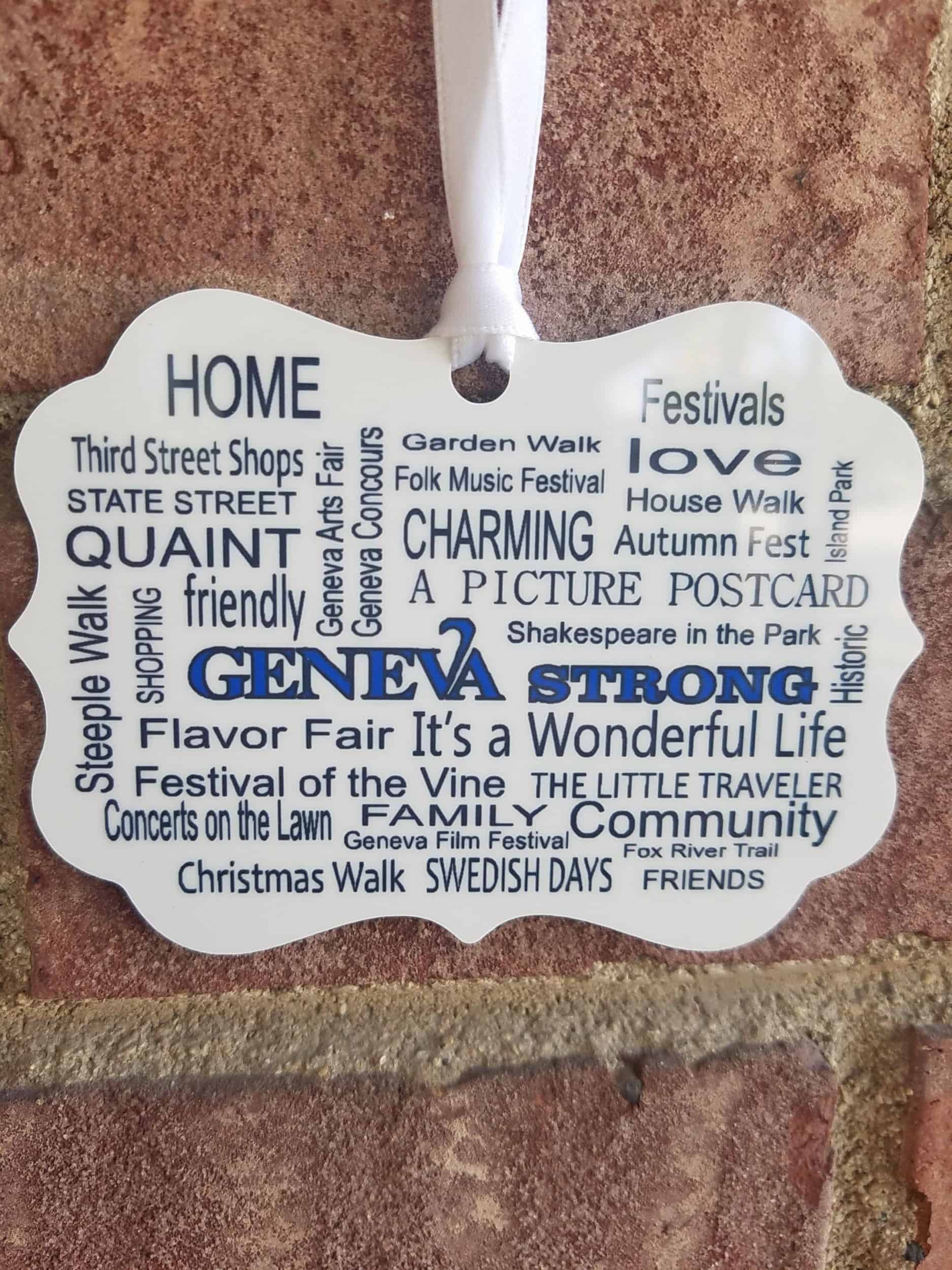 This Geneva Strong Ornament is made with love by Studio Patty D! Shop more unique gift ideas today with Spots Initiatives, the best way to support creators.