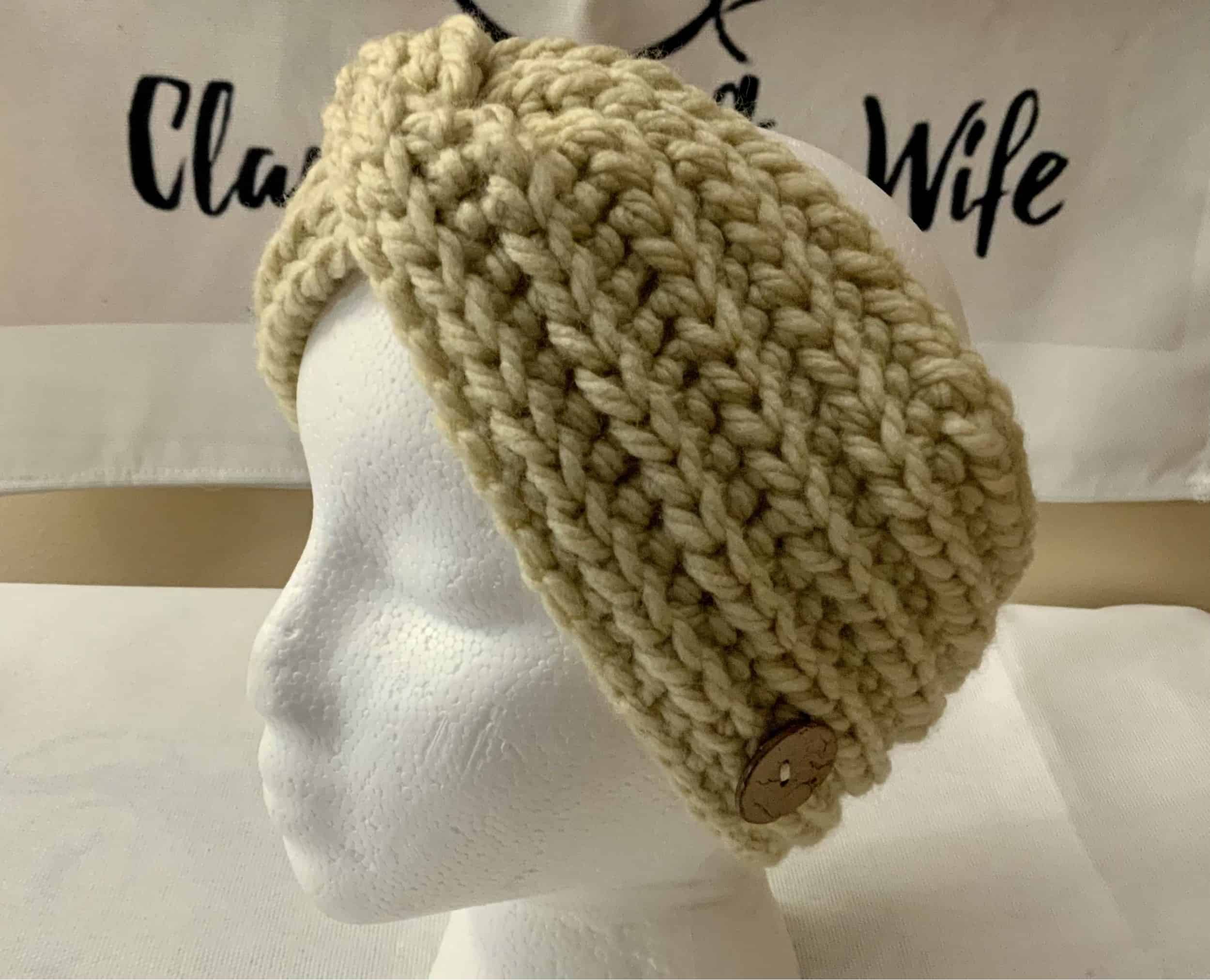 This Twisted Crochet Headband W/Buttons is made with love by Classy Crafty Wife! Shop more unique gift ideas today with Spots Initiatives, the best way to support creators.