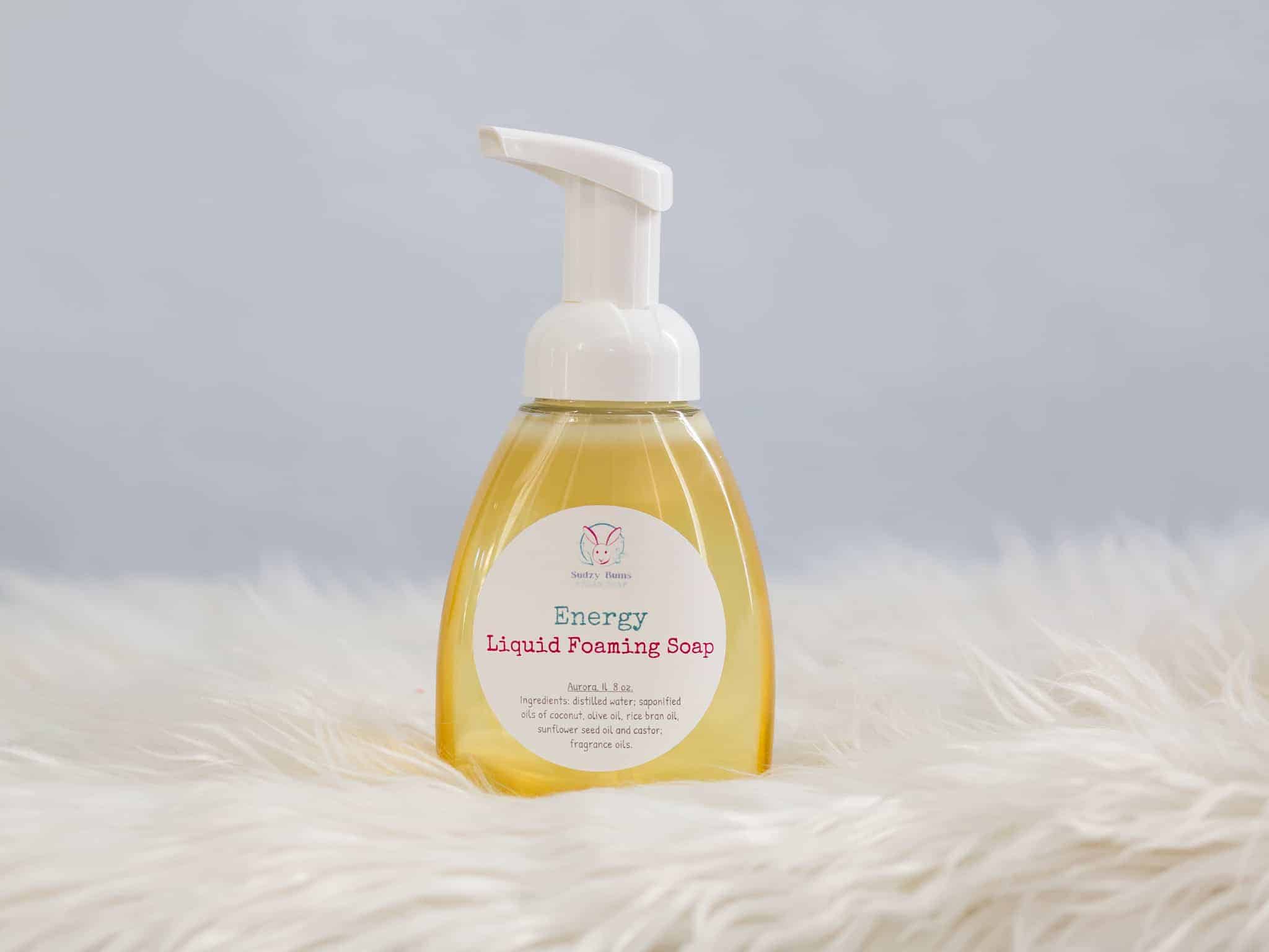 This Energy  Foaming Hand Soap is made with love by Sudzy Bums! Shop more unique gift ideas today with Spots Initiatives, the best way to support creators.