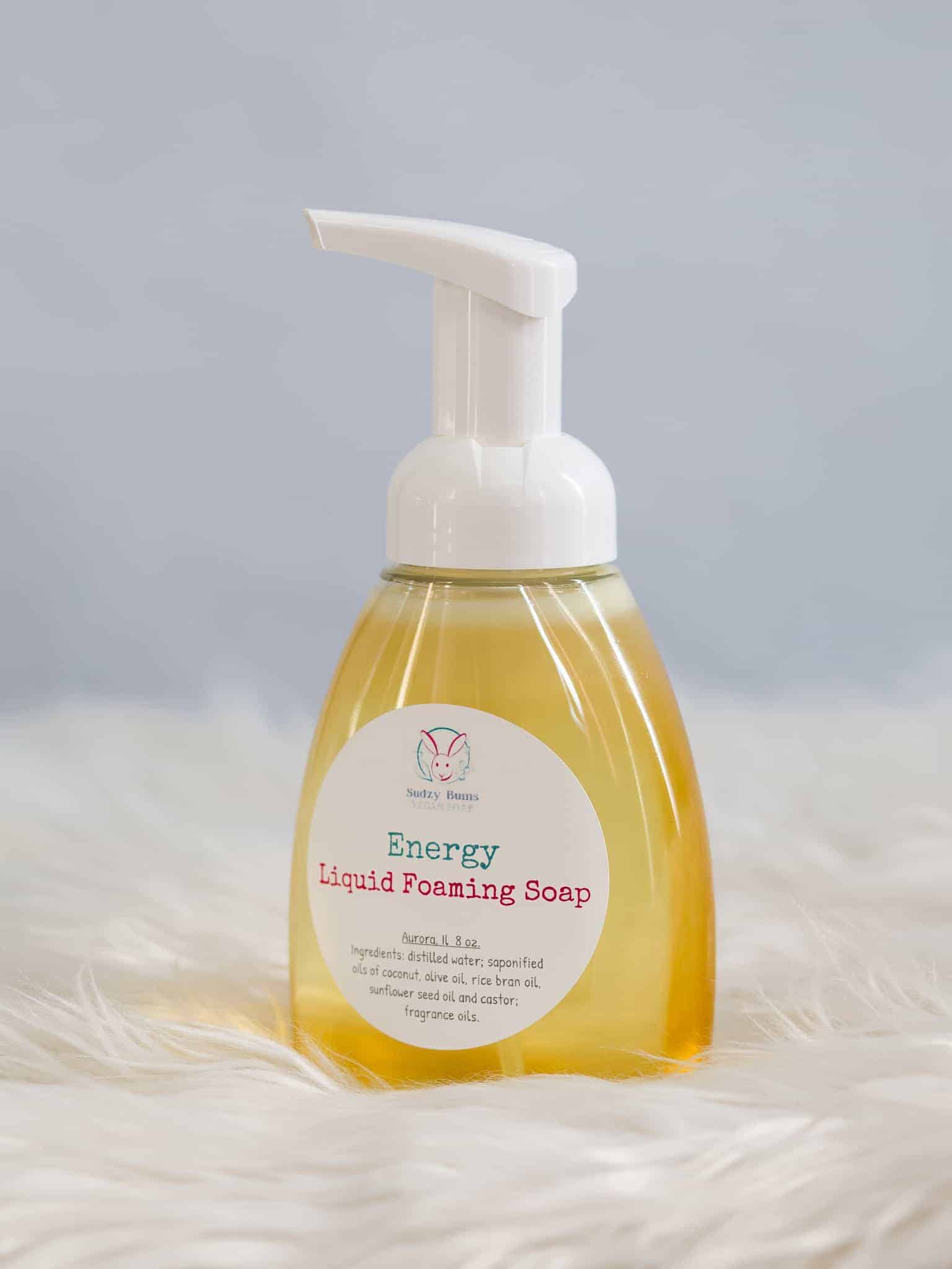This Energy  Foaming Hand Soap is made with love by Sudzy Bums! Shop more unique gift ideas today with Spots Initiatives, the best way to support creators.