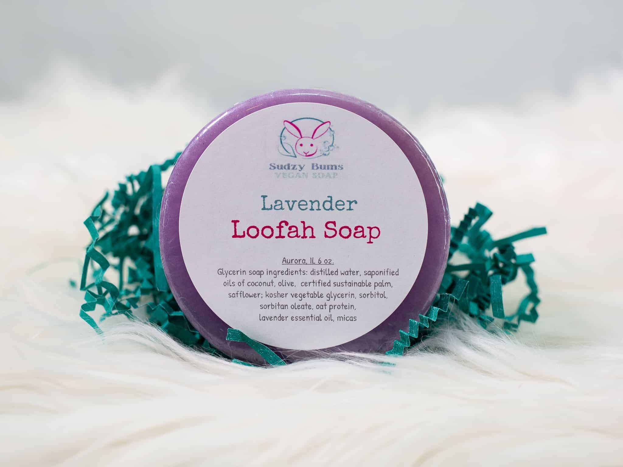 This Lavender Loofah Soap is made with love by Sudzy Bums! Shop more unique gift ideas today with Spots Initiatives, the best way to support creators.