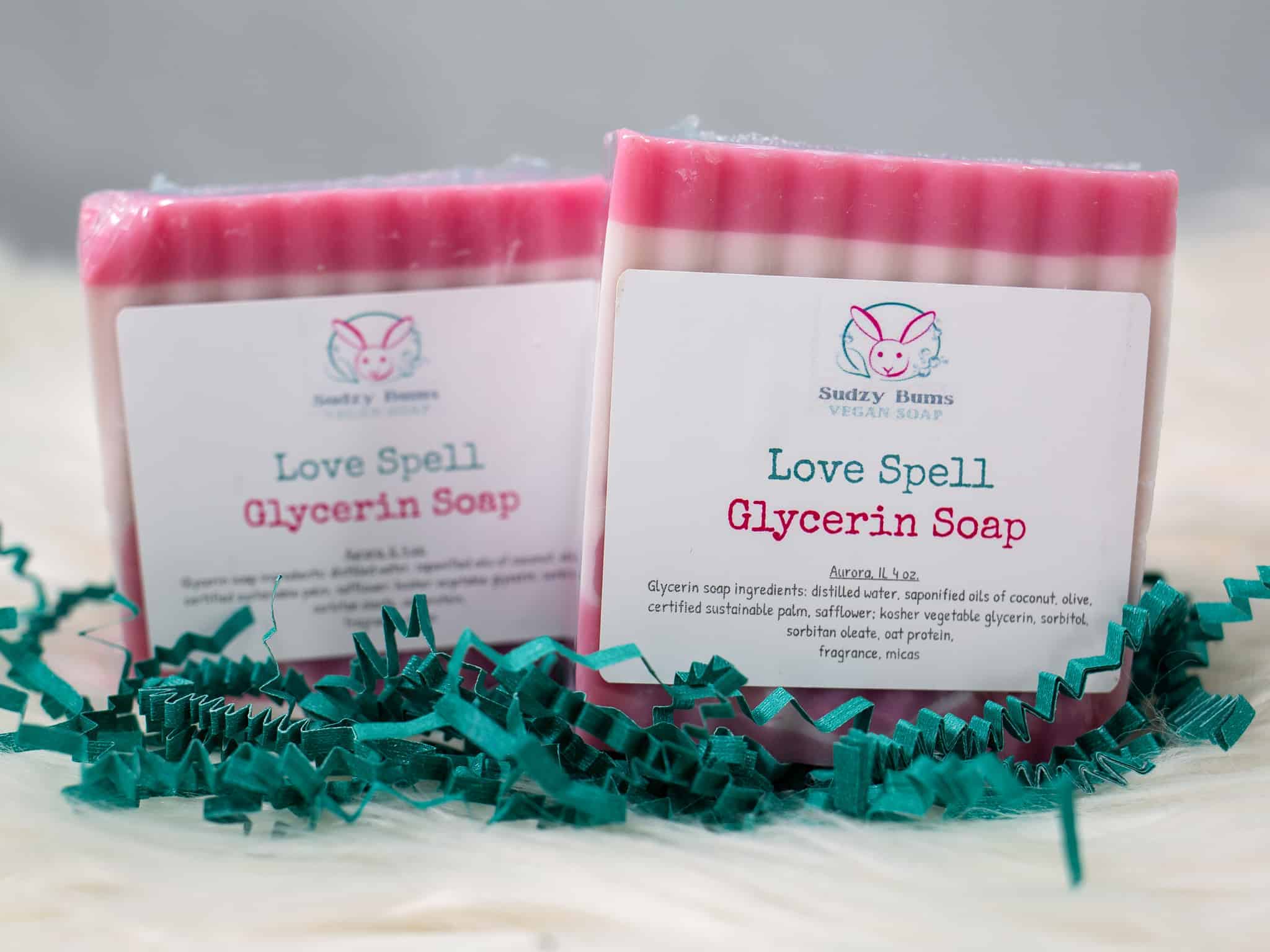 This Love Spell Vegan Glycerin soap is made with love by Sudzy Bums! Shop more unique gift ideas today with Spots Initiatives, the best way to support creators.