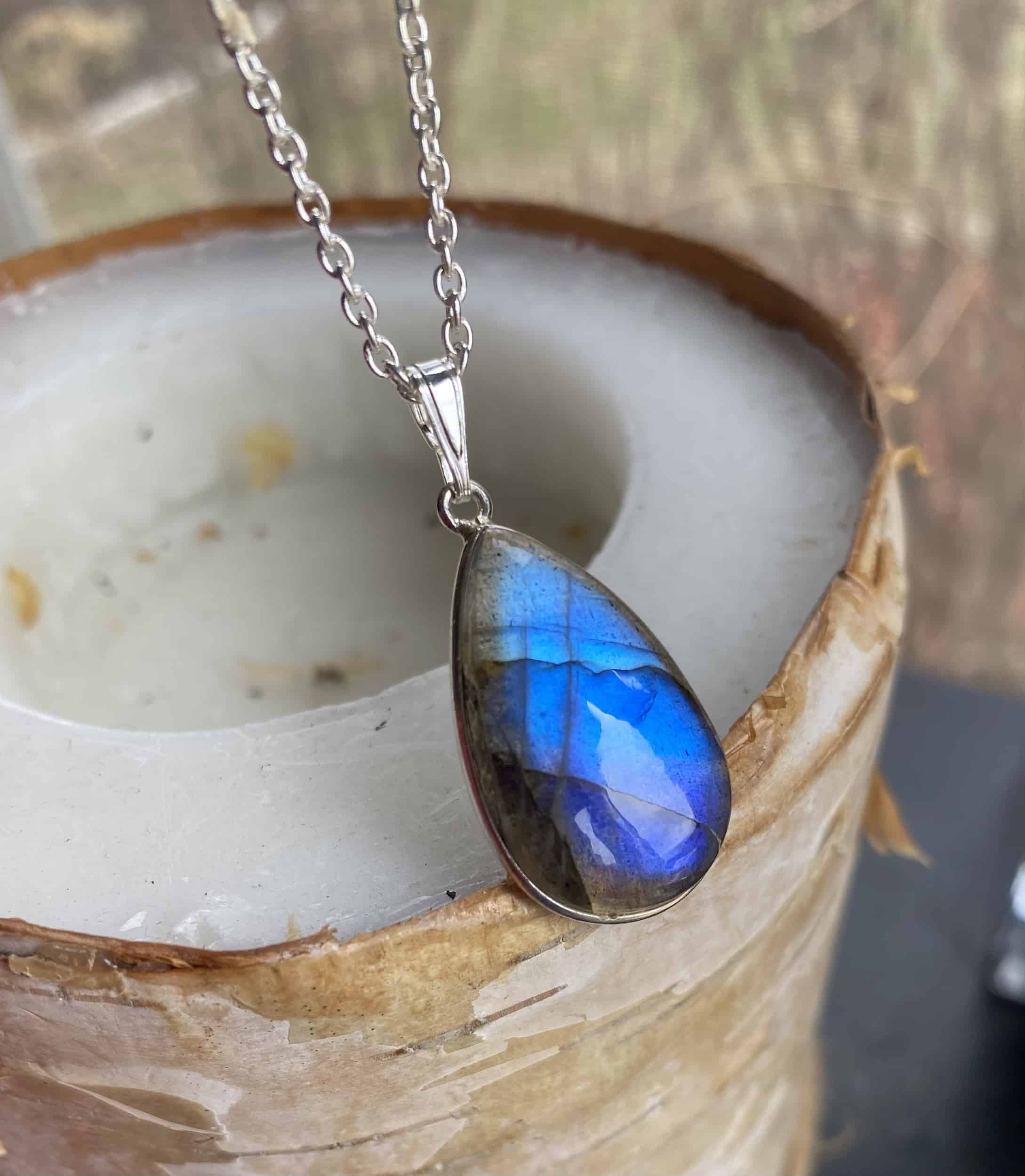 This Labradorite teardrop necklace sterling silver by Earth Karma is made with love by EARTH KARMA! Shop more unique gift ideas today with Spots Initiatives, the best way to support creators.