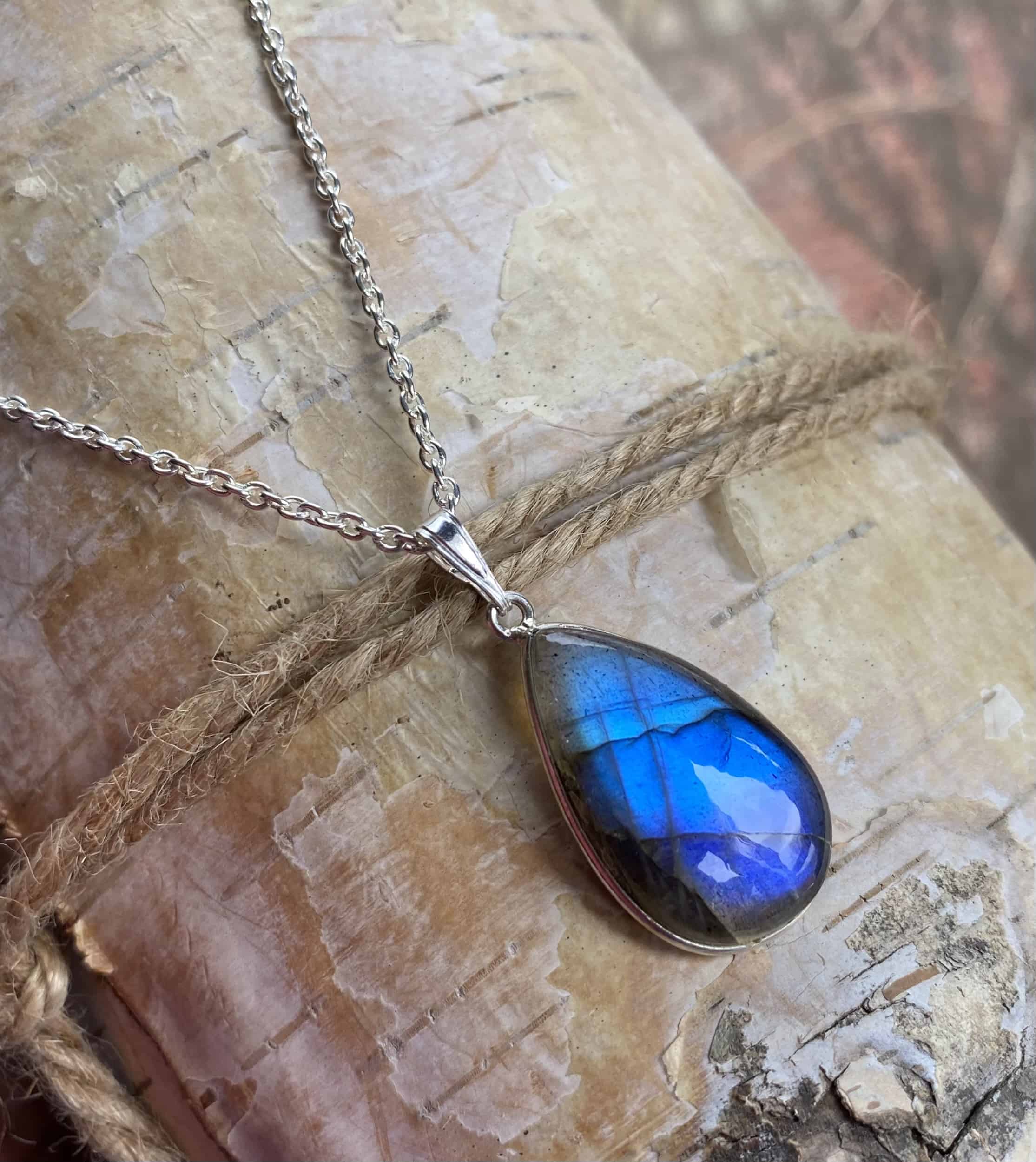 This Labradorite teardrop necklace sterling silver by Earth Karma is made with love by EARTH KARMA! Shop more unique gift ideas today with Spots Initiatives, the best way to support creators.