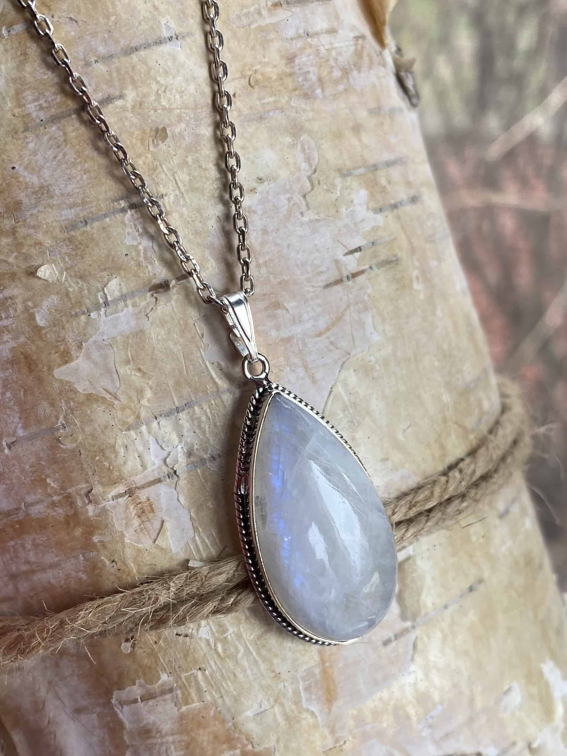 This Moonstone teardrop pendant necklace sterling silver by Earth Karma is made with love by EARTH KARMA! Shop more unique gift ideas today with Spots Initiatives, the best way to support creators.