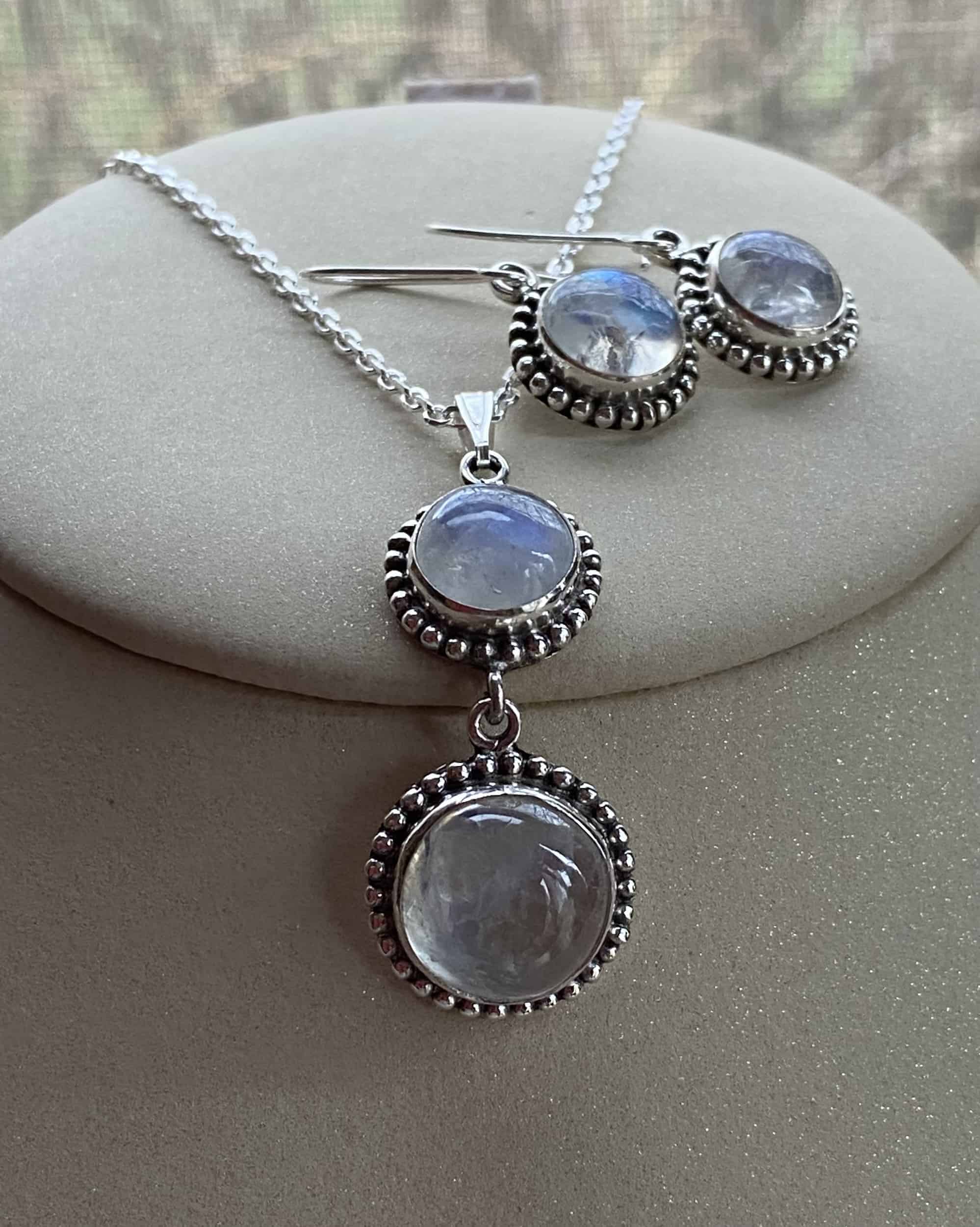 This Moonstone Two Moons necklace sterling silver by Earth Karma is made with love by EARTH KARMA! Shop more unique gift ideas today with Spots Initiatives, the best way to support creators.