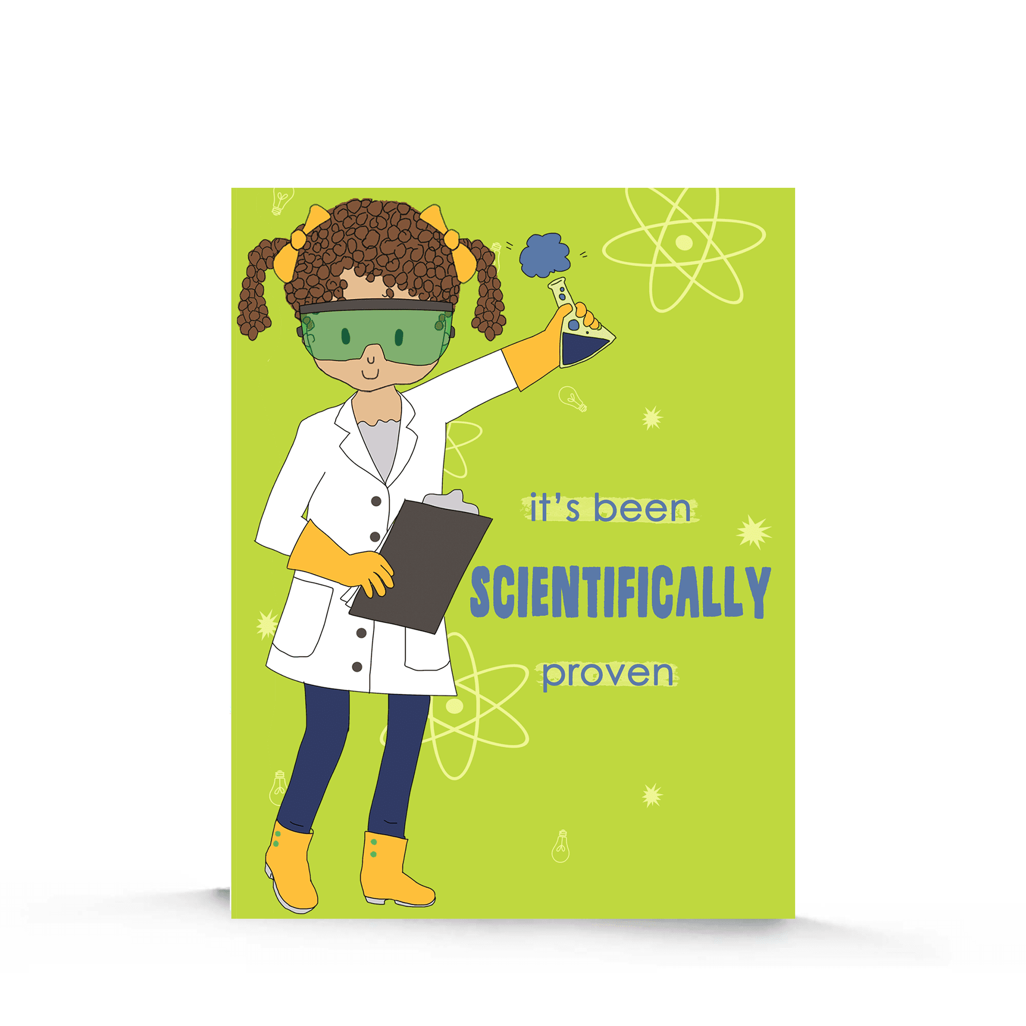This Science Girl Birthday Card | Scientist Birthday Cards for Girls | Empower Girls | Kids Birthday Card is made with love by Stacey M Design! Shop more unique gift ideas today with Spots Initiatives, the best way to support creators.