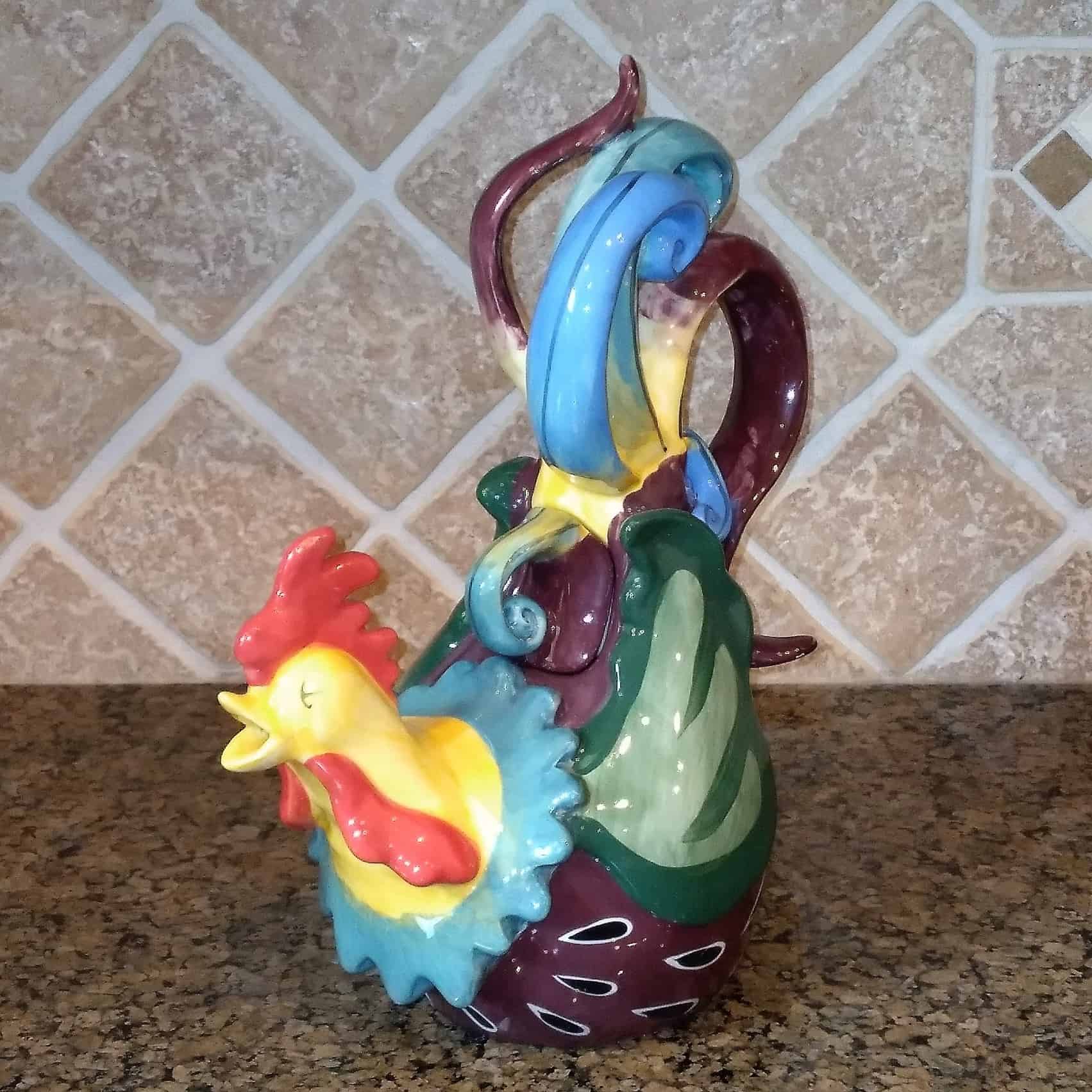 This Earl Bass Rooster Teapot Decorative Kitchen Home Décor Blue Sky Clayworks is made with love by Premier Homegoods! Shop more unique gift ideas today with Spots Initiatives, the best way to support creators.