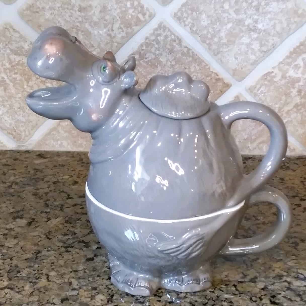 This Hippo Tea for One Teapot Decorative Kitchen Home Décor Blue Sky Clayworks is made with love by Premier Homegoods! Shop more unique gift ideas today with Spots Initiatives, the best way to support creators.