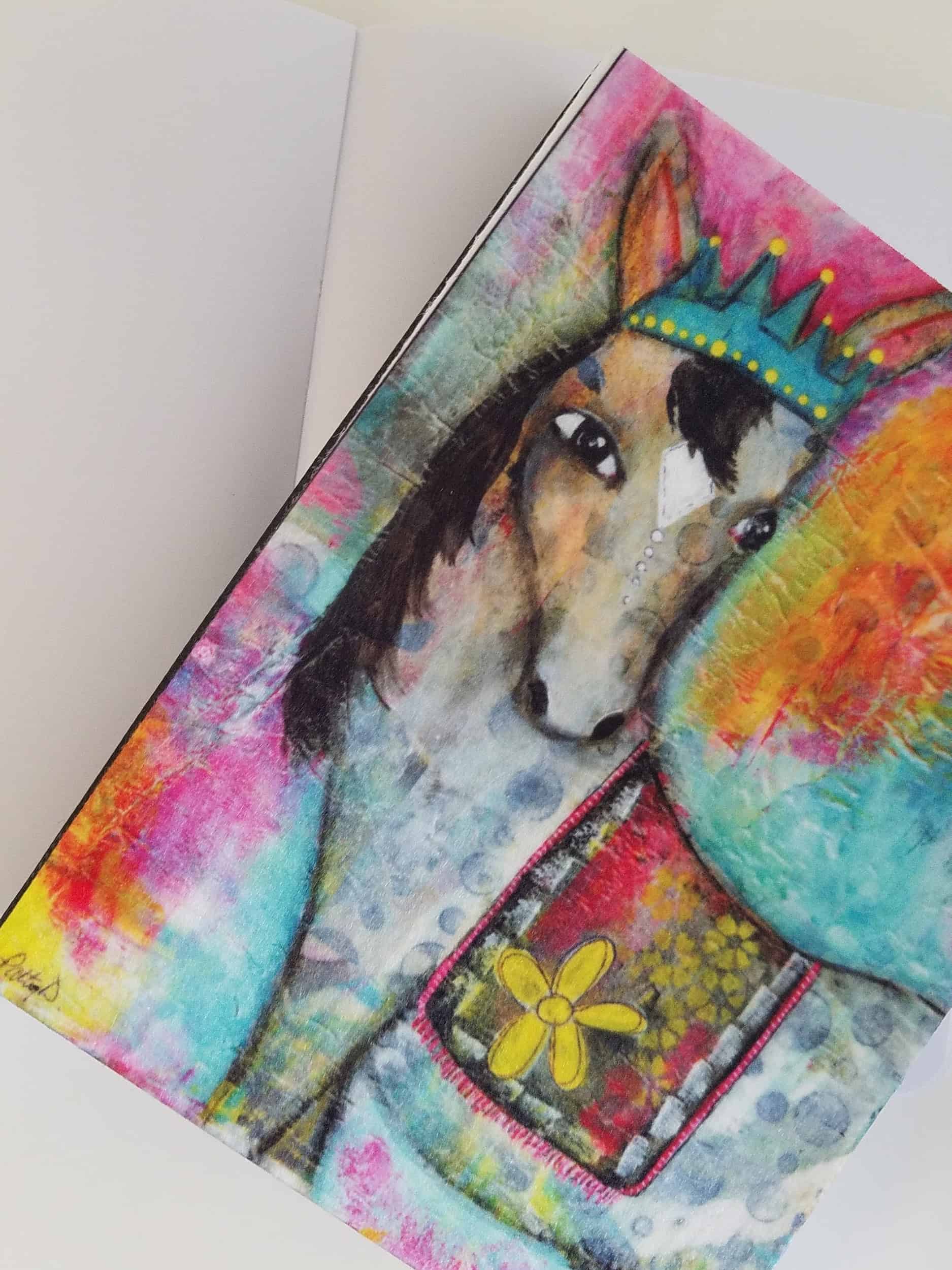 This "Painted Pony" Crowned Critter, Small Blank Journal for notes, lists, sketching and planning is made with love by Studio Patty D! Shop more unique gift ideas today with Spots Initiatives, the best way to support creators.