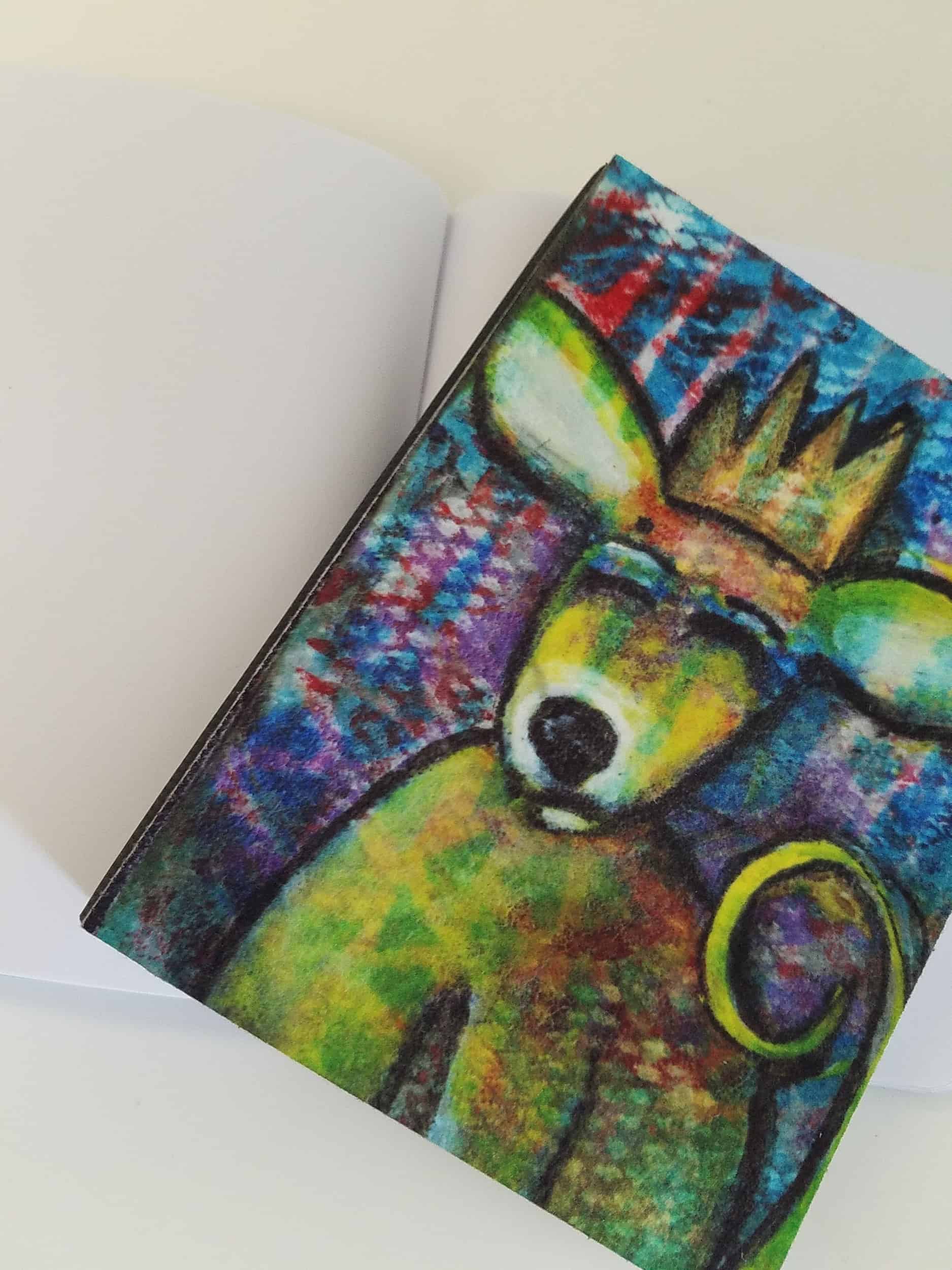 This "Barkley" Crowned Critter Small Blank Journal for notes, lists, sketching and planning is made with love by Studio Patty D! Shop more unique gift ideas today with Spots Initiatives, the best way to support creators.