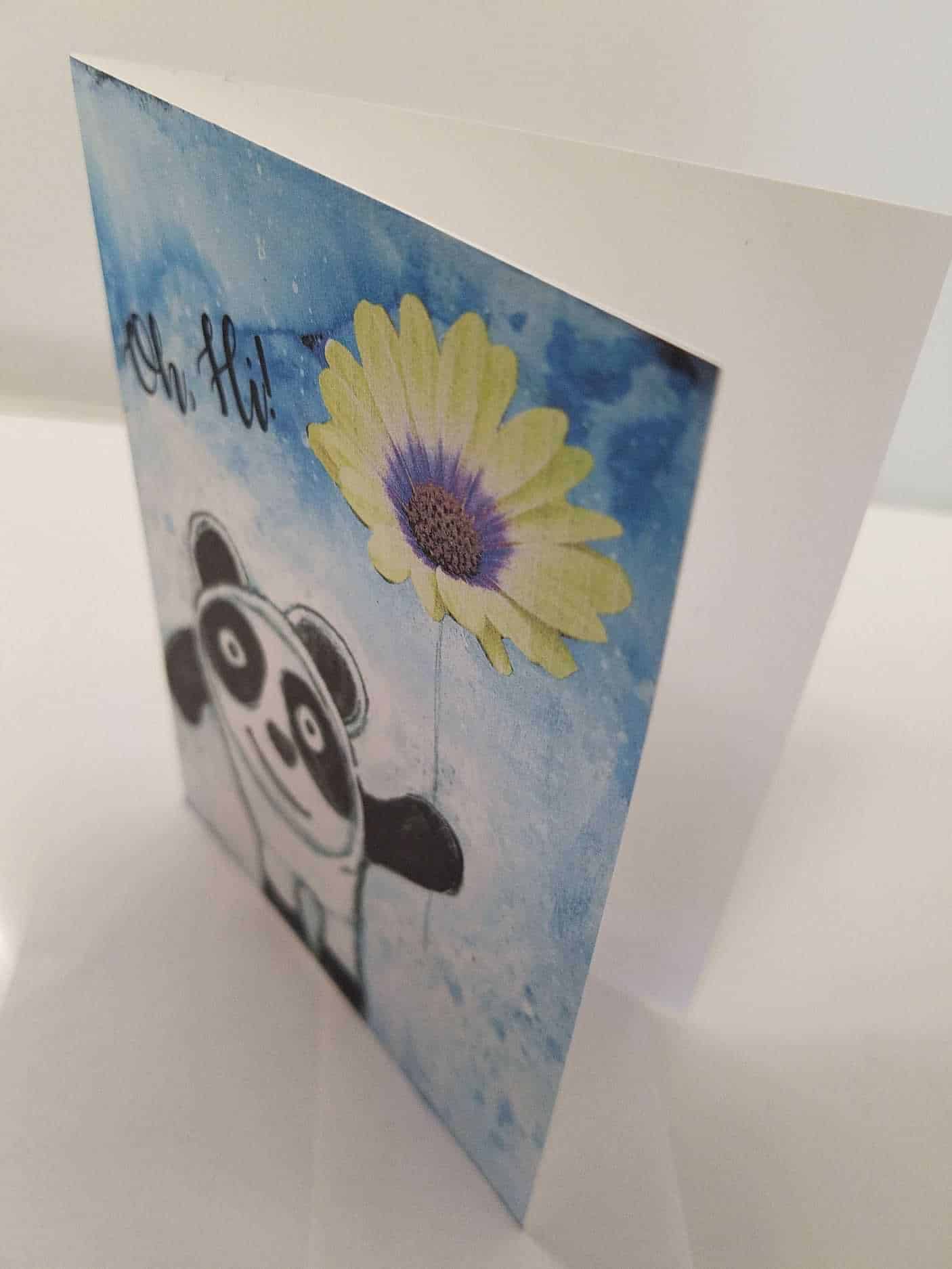 This "Oh, Hi!" Panda Note Card & Envelope, blank inside is made with love by Studio Patty D! Shop more unique gift ideas today with Spots Initiatives, the best way to support creators.