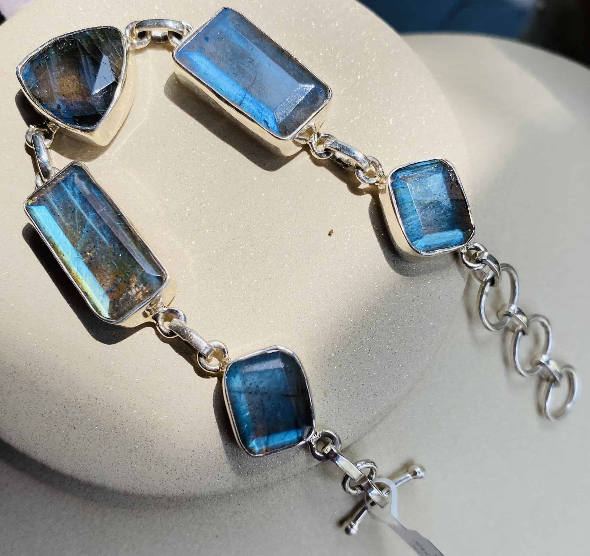 This Labradorite Link chain bracelet for mens women by Earth Karma is made with love by EARTH KARMA! Shop more unique gift ideas today with Spots Initiatives, the best way to support creators.