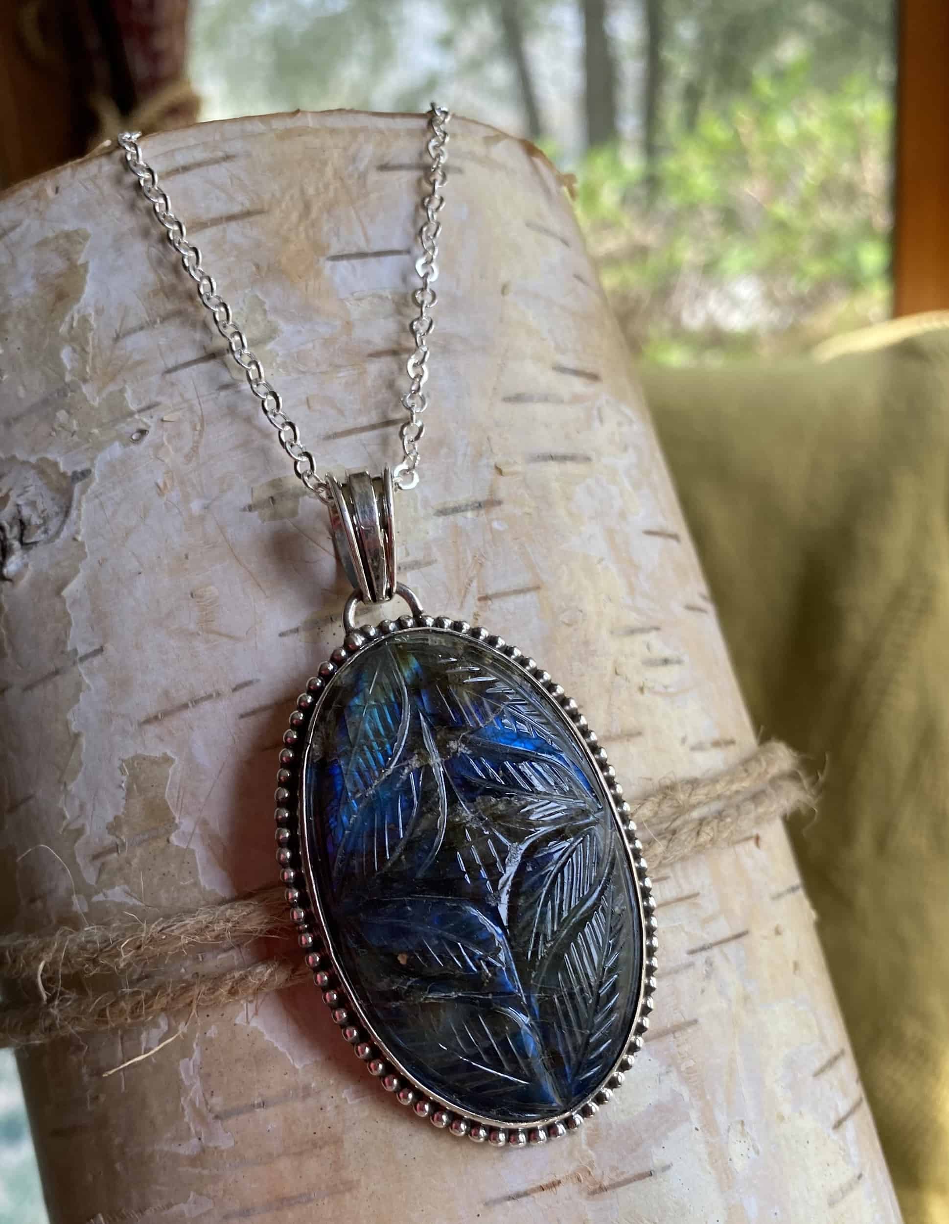 This Labradorite carved pendant sterling silver by Earth Karma is made with love by EARTH KARMA! Shop more unique gift ideas today with Spots Initiatives, the best way to support creators.