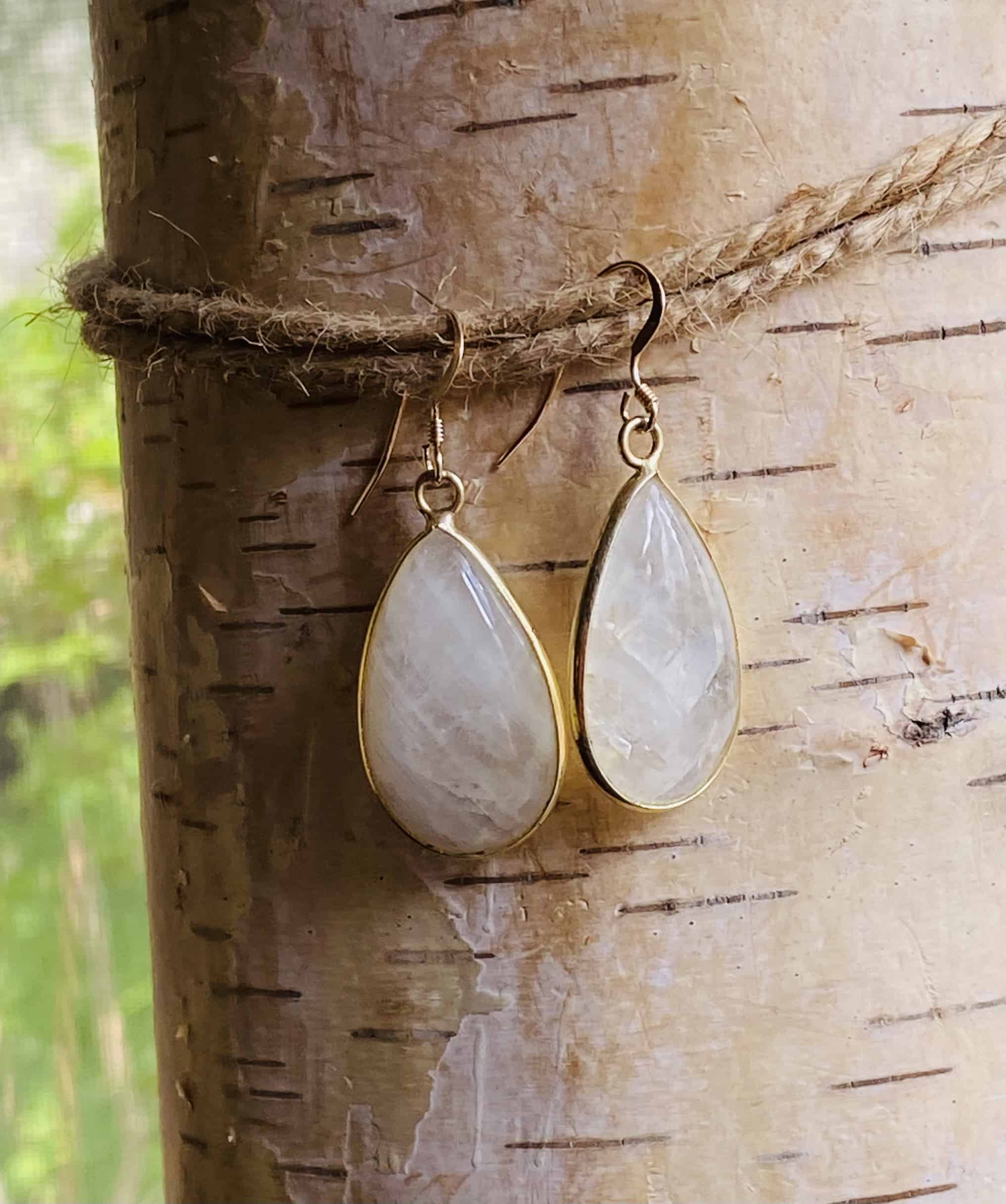 This Moonstone teardrop statement earrings gold/silver by Earth Karma is made with love by EARTH KARMA! Shop more unique gift ideas today with Spots Initiatives, the best way to support creators.