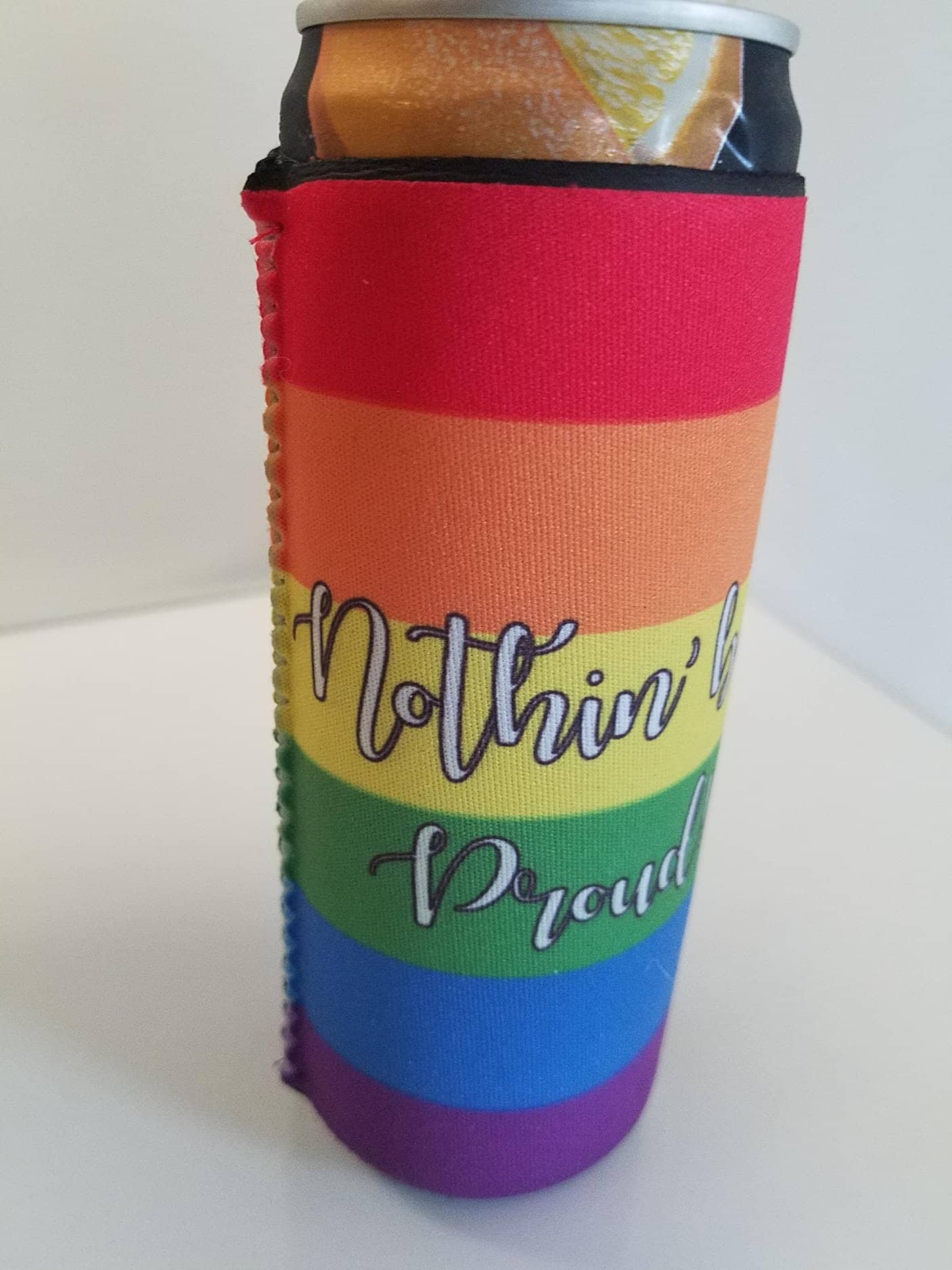 This Nothin' but Proud - Slim can Coozie is made with love by Studio Patty D! Shop more unique gift ideas today with Spots Initiatives, the best way to support creators.
