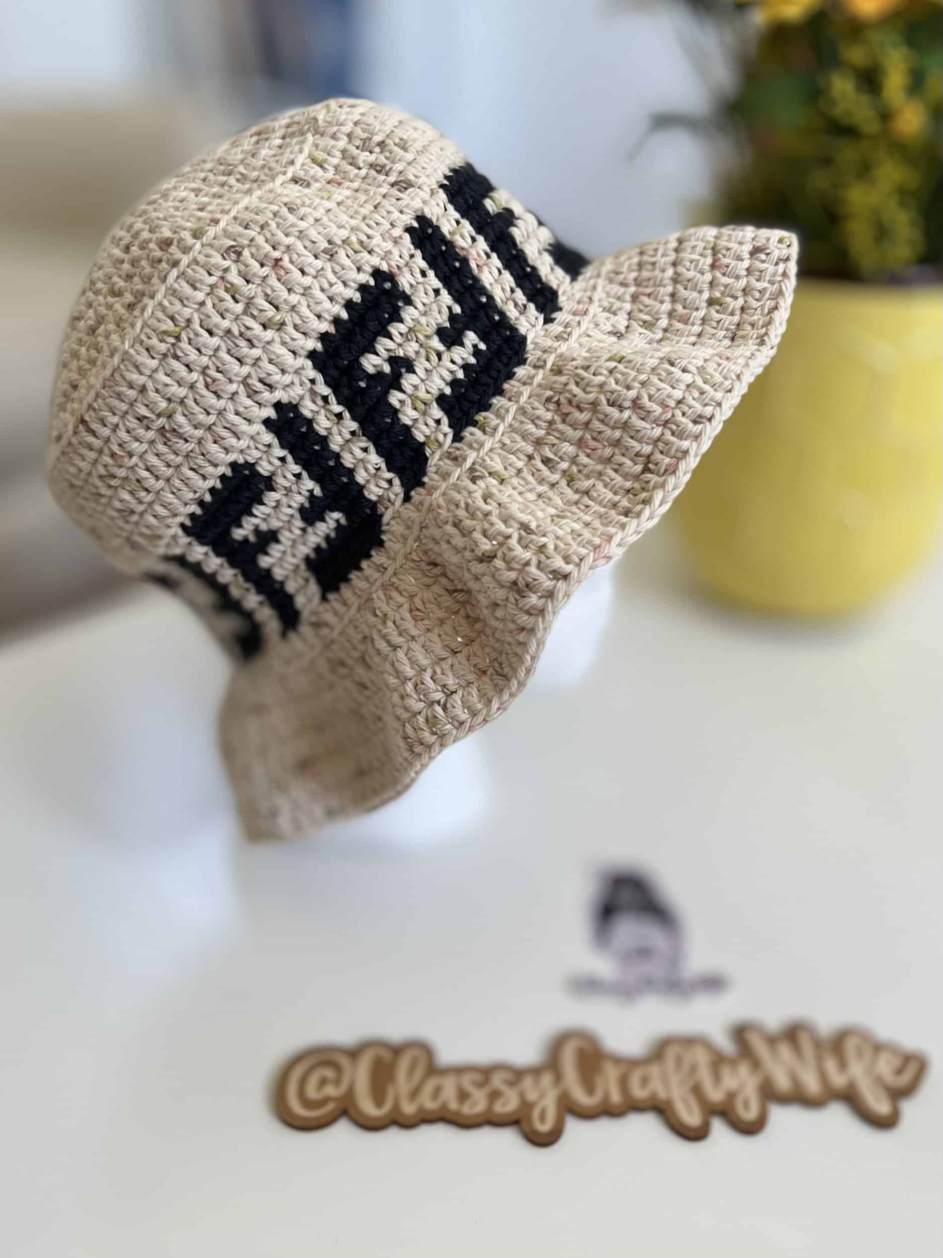 This Fendi Imitation - Crochet Handmade Bucket Hat is made with love by Classy Crafty Wife! Shop more unique gift ideas today with Spots Initiatives, the best way to support creators.