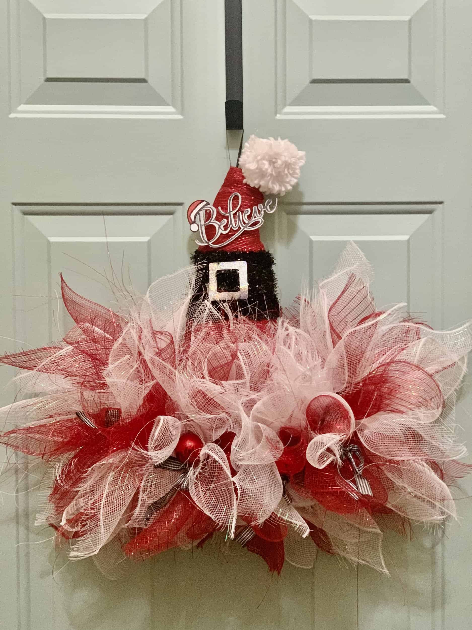 This Believe Santa Wreath is made with love by Willow Chic Designs! Shop more unique gift ideas today with Spots Initiatives, the best way to support creators.