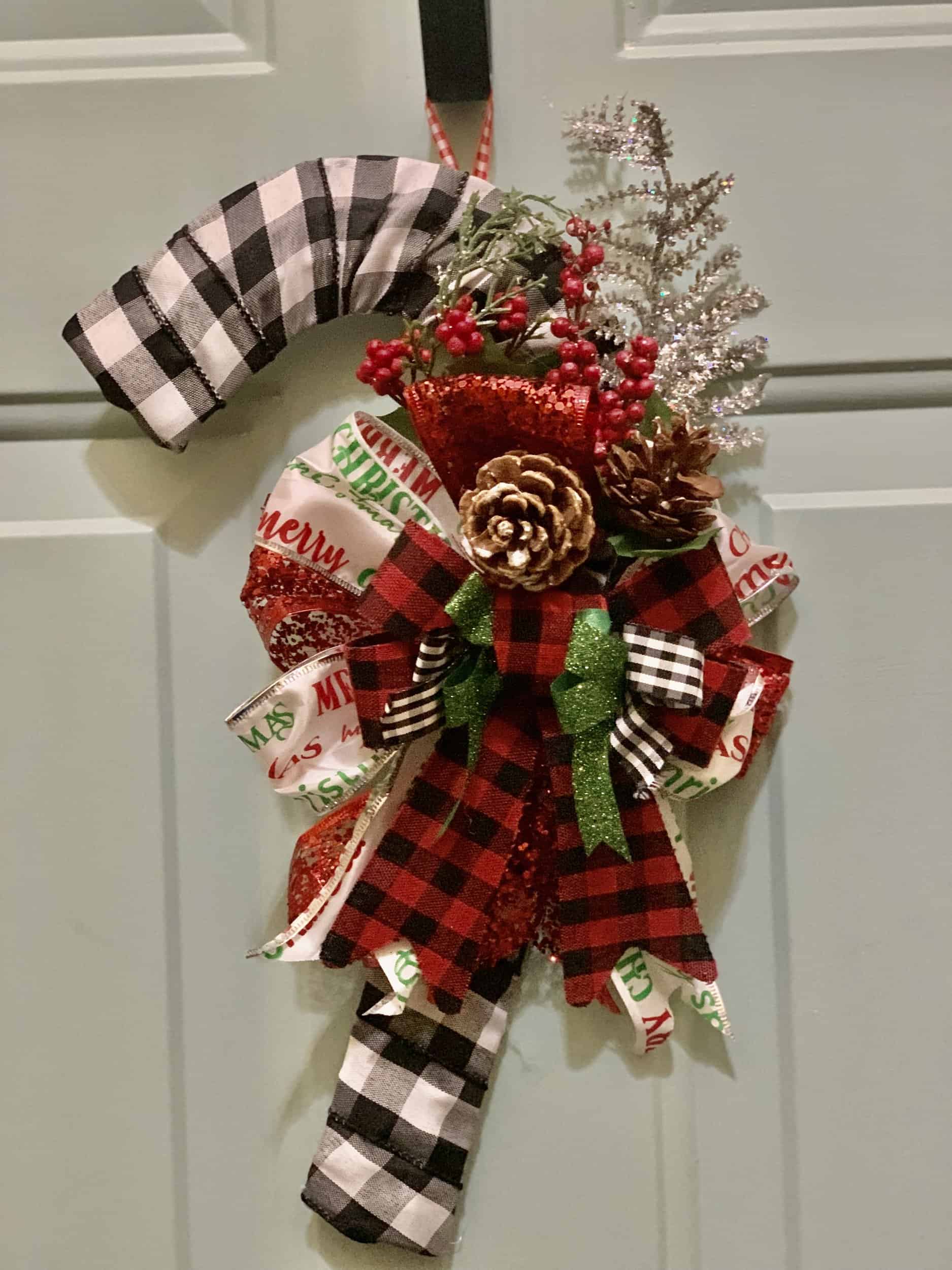 This Candy Cane Wreath is made with love by Willow Chic Designs! Shop more unique gift ideas today with Spots Initiatives, the best way to support creators.