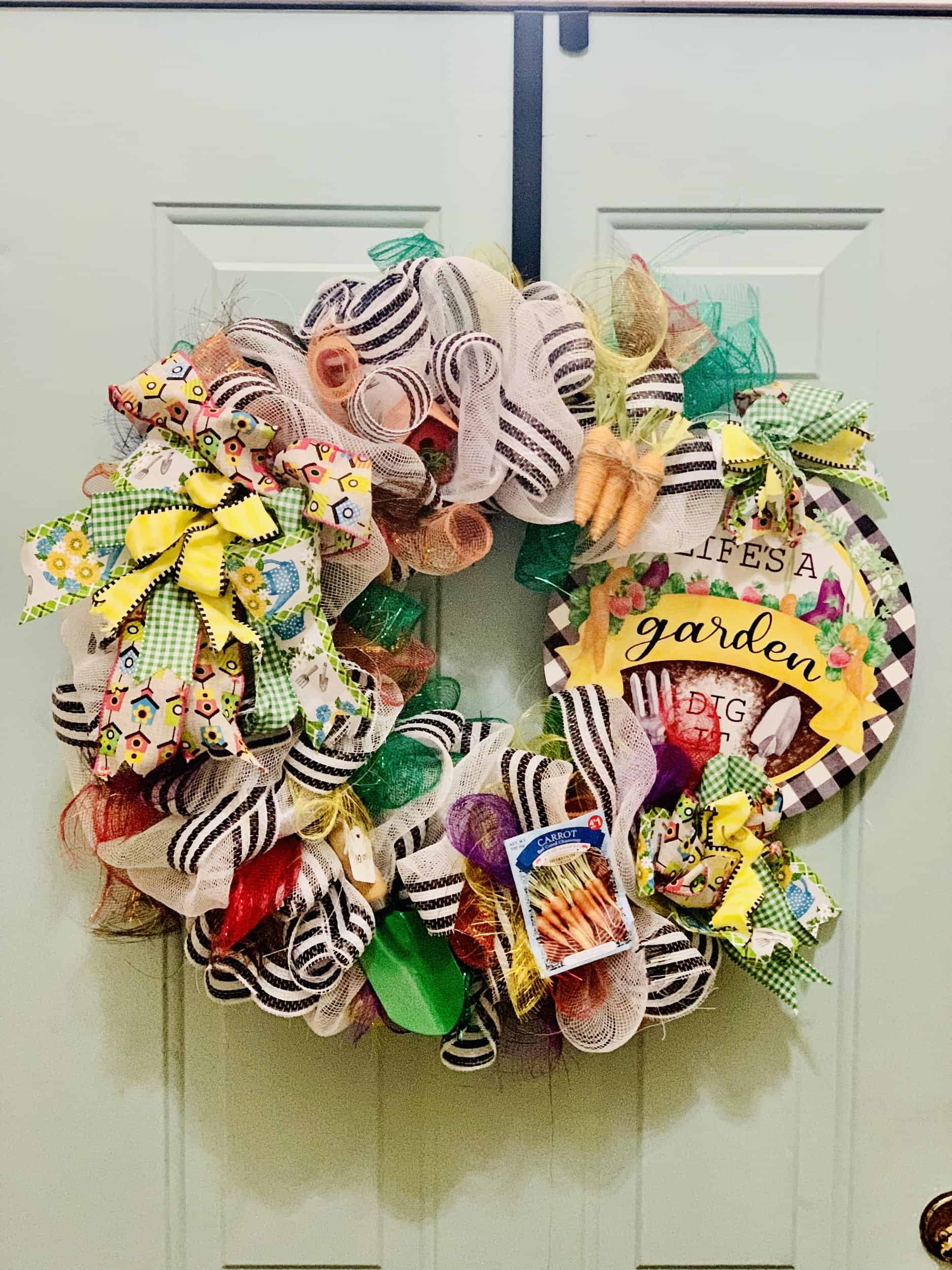 This Garden Wreath is made with love by Willow Chic Designs! Shop more unique gift ideas today with Spots Initiatives, the best way to support creators.
