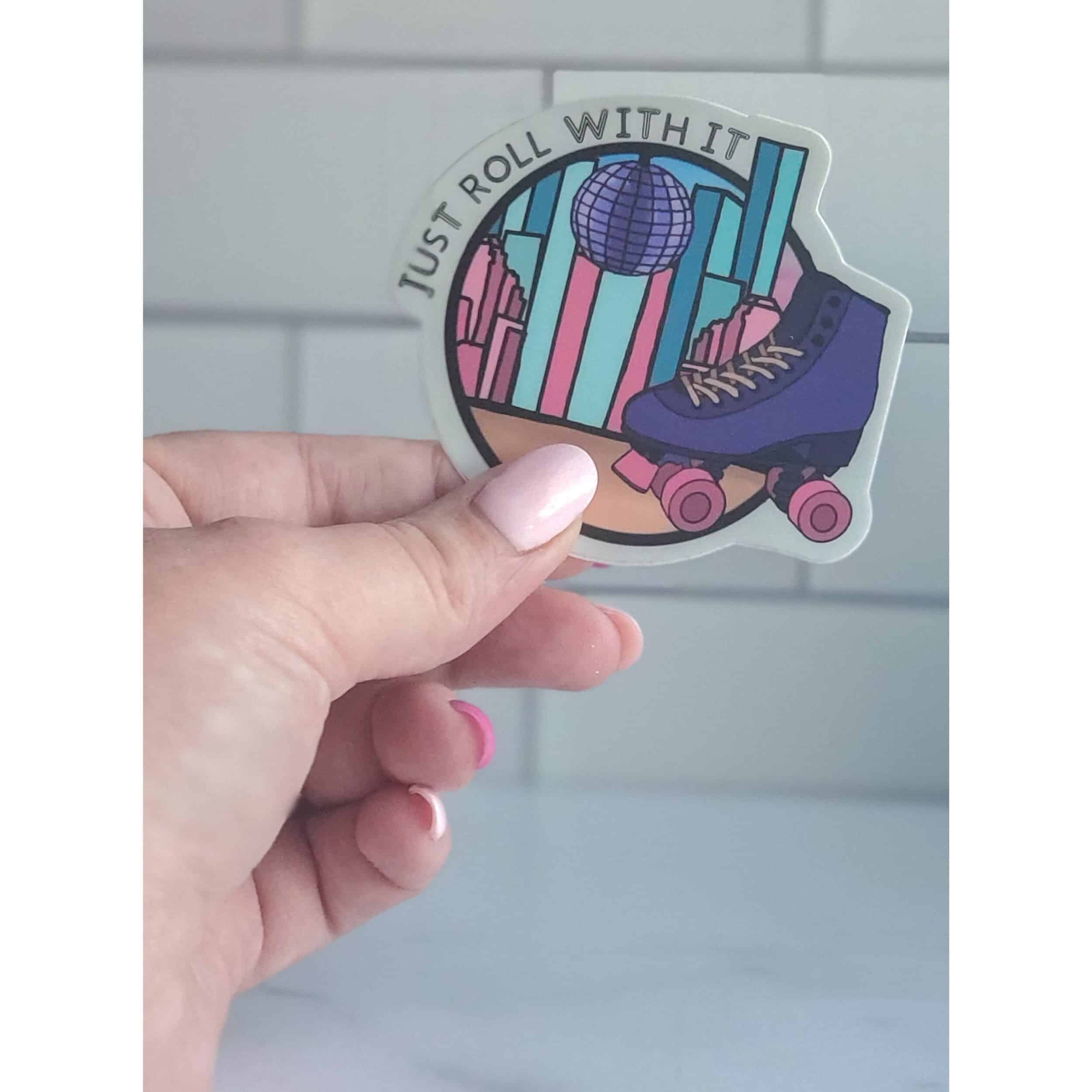 This Just Roll with It Retro Sticker is made with love by CreativeImageryCo! Shop more unique gift ideas today with Spots Initiatives, the best way to support creators.