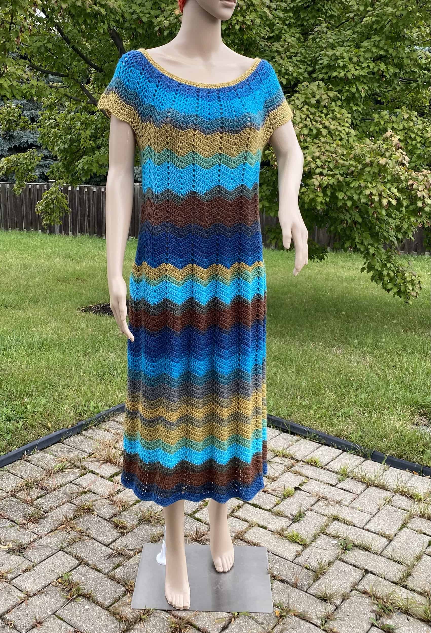 This Autumn Crochet Handmade Dress is made with love by Classy Crafty Wife! Shop more unique gift ideas today with Spots Initiatives, the best way to support creators.