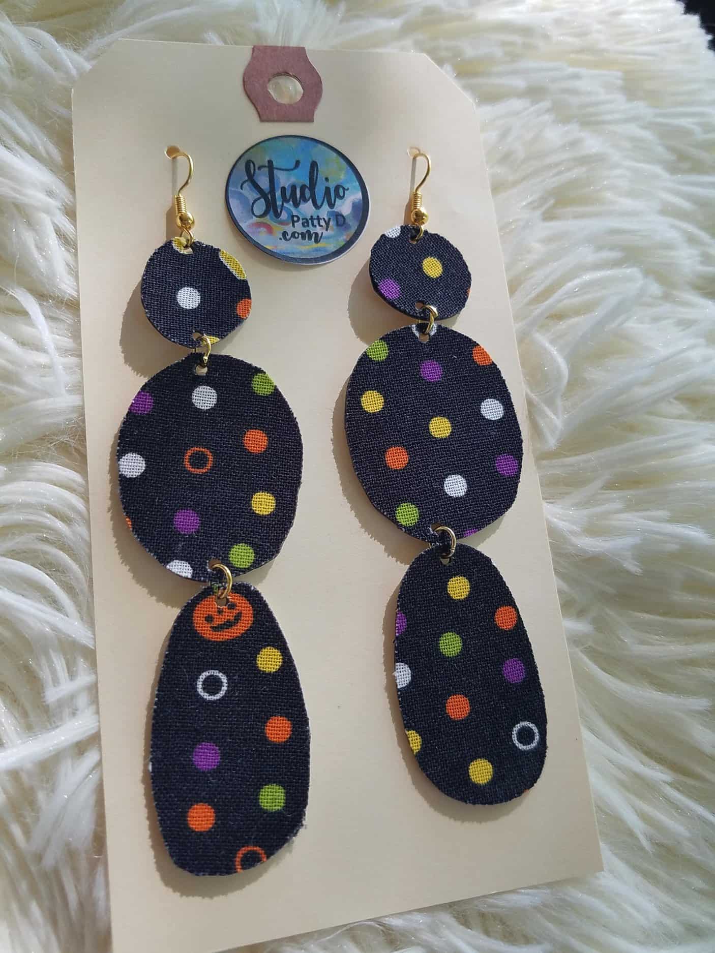 This Pumpkin & Polka Dot, Halloween – Lightweight Statement Earrings is made with love by Studio Patty D! Shop more unique gift ideas today with Spots Initiatives, the best way to support creators.