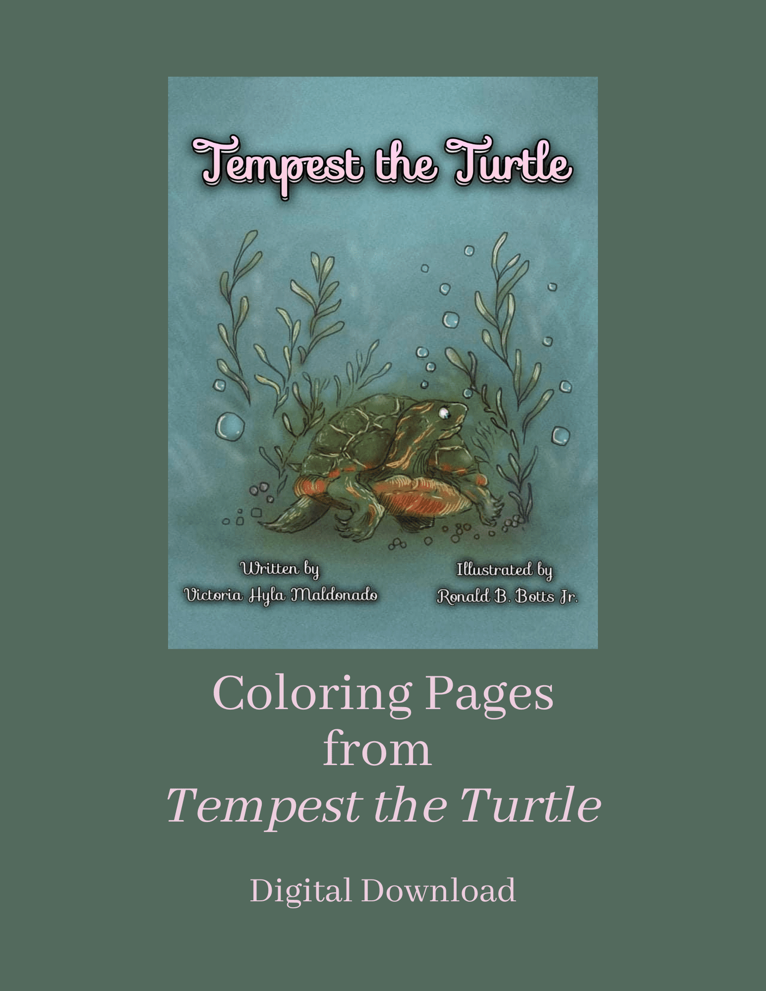 This Tempest the Turtle Coloring Pages (Digital Download) is made with love by Victoria J. Hyla (Author)/Victorious Editing Services! Shop more unique gift ideas today with Spots Initiatives, the best way to support creators.