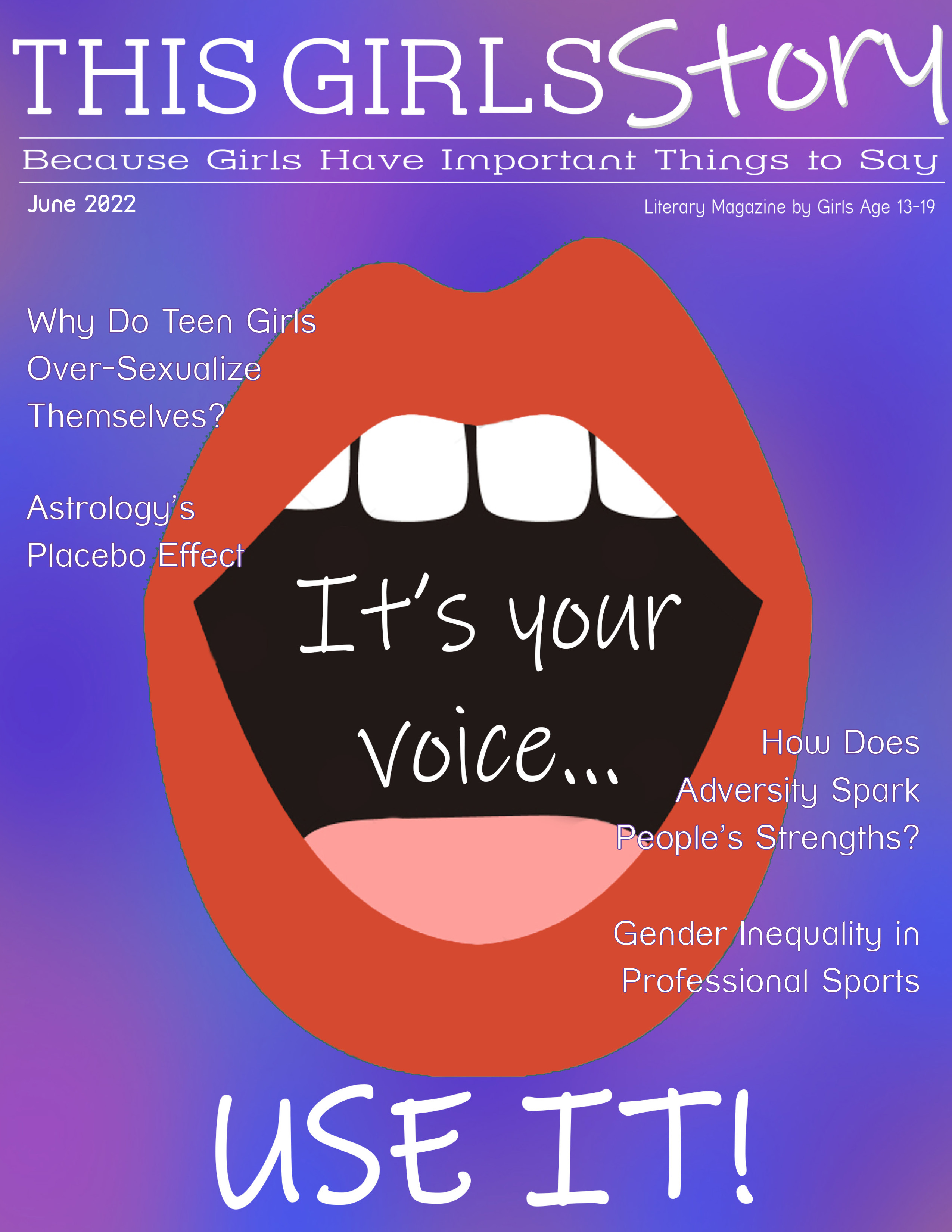 This TGS Digital Magazine - First Issue It's YOUR Voice...Use It! is made with love by This Girls Story! Shop more unique gift ideas today with Spots Initiatives, the best way to support creators.