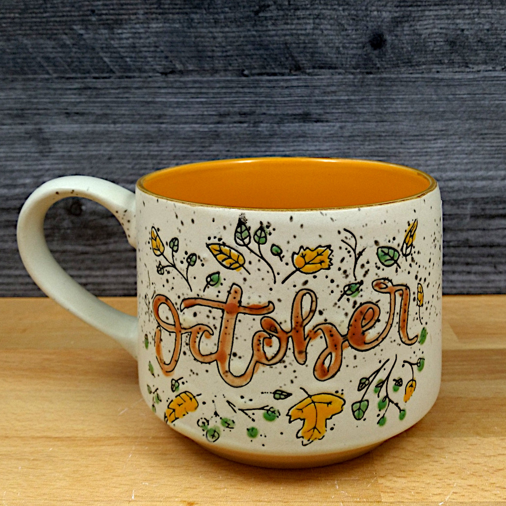 This October Autumn Fall Leaves Coffee Mug 20oz 591ml Embossed Beverage Tea Cup is made with love by Premier Homegoods! Shop more unique gift ideas today with Spots Initiatives, the best way to support creators.