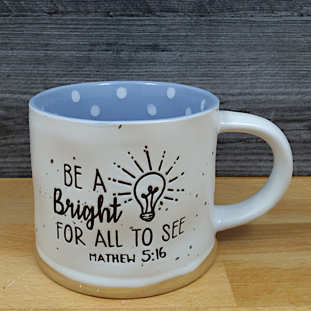 This Religious Mathew Saying Coffee Mug 16oz (473ml) Embossed Tea Cup by Blue Sky is made with love by Premier Homegoods! Shop more unique gift ideas today with Spots Initiatives, the best way to support creators.