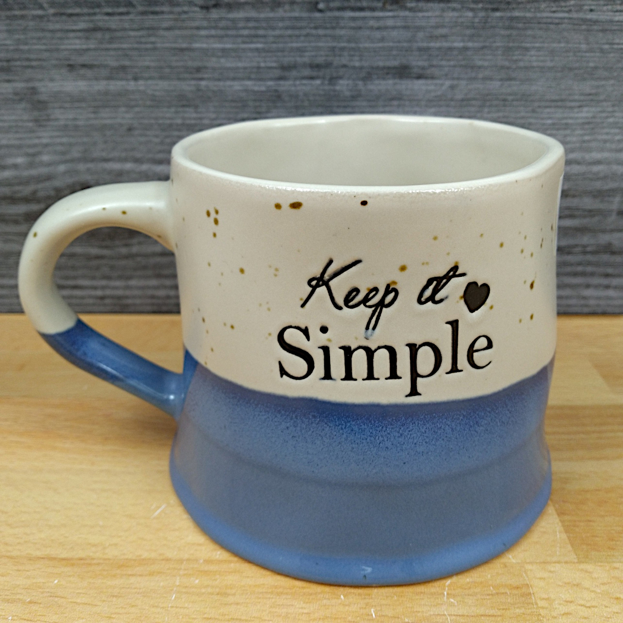 This Keep it Simple Saying Coffee Mug 20oz (591ml) Embossed Beverage Cup by Blue Sky is made with love by Premier Homegoods! Shop more unique gift ideas today with Spots Initiatives, the best way to support creators.
