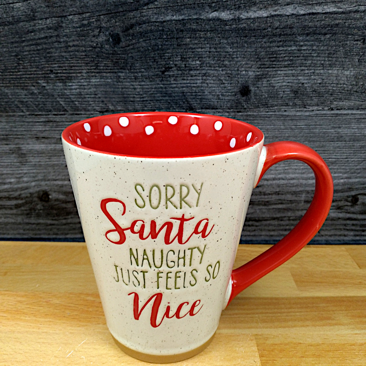 This Holiday Santa Saying Coffee Mug 17oz 455ml Embossed Christmas Cup Blue Sky is made with love by Premier Homegoods! Shop more unique gift ideas today with Spots Initiatives, the best way to support creators.
