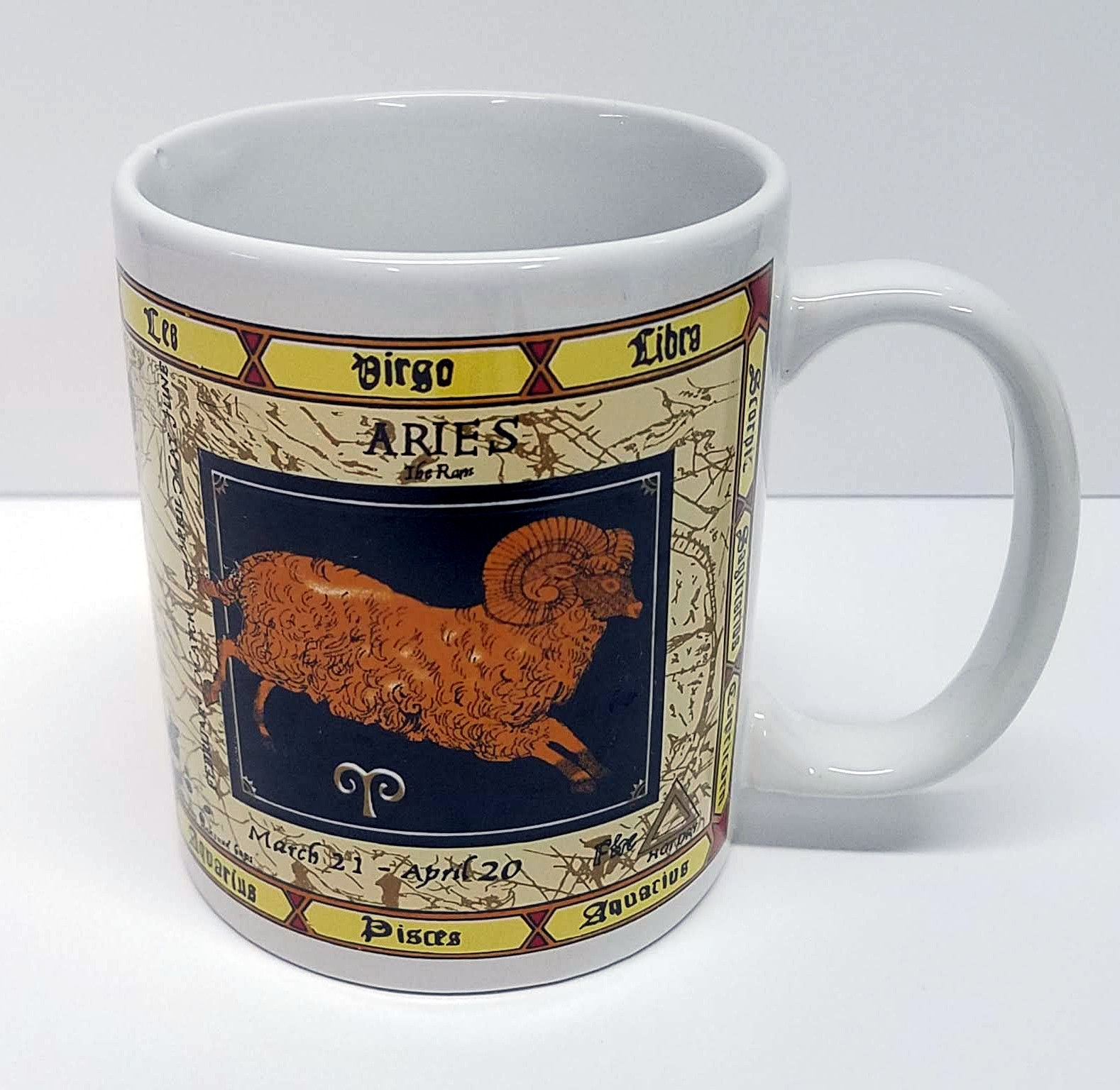 This Aries Zodiac Chinese Astrology Coffee or Tea Mug Cup Décor 12 oz 341ml 2 Sided is made with love by Premier Homegoods! Shop more unique gift ideas today with Spots Initiatives, the best way to support creators.