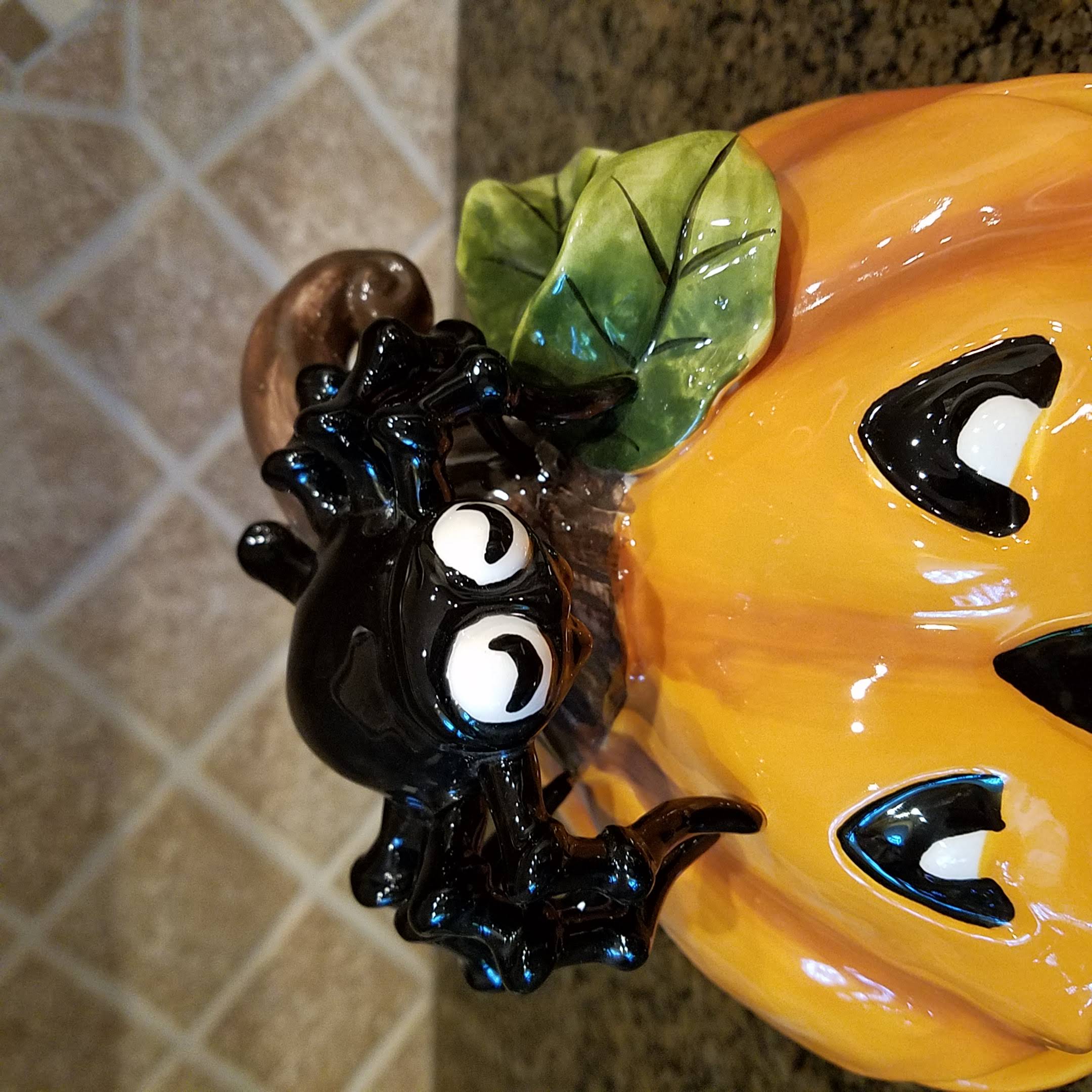 This Pumpkin Halloween Spider Candy Bowl Ceramic Blue Sky Kitchen Decor Collectable is made with love by Premier Homegoods! Shop more unique gift ideas today with Spots Initiatives, the best way to support creators.