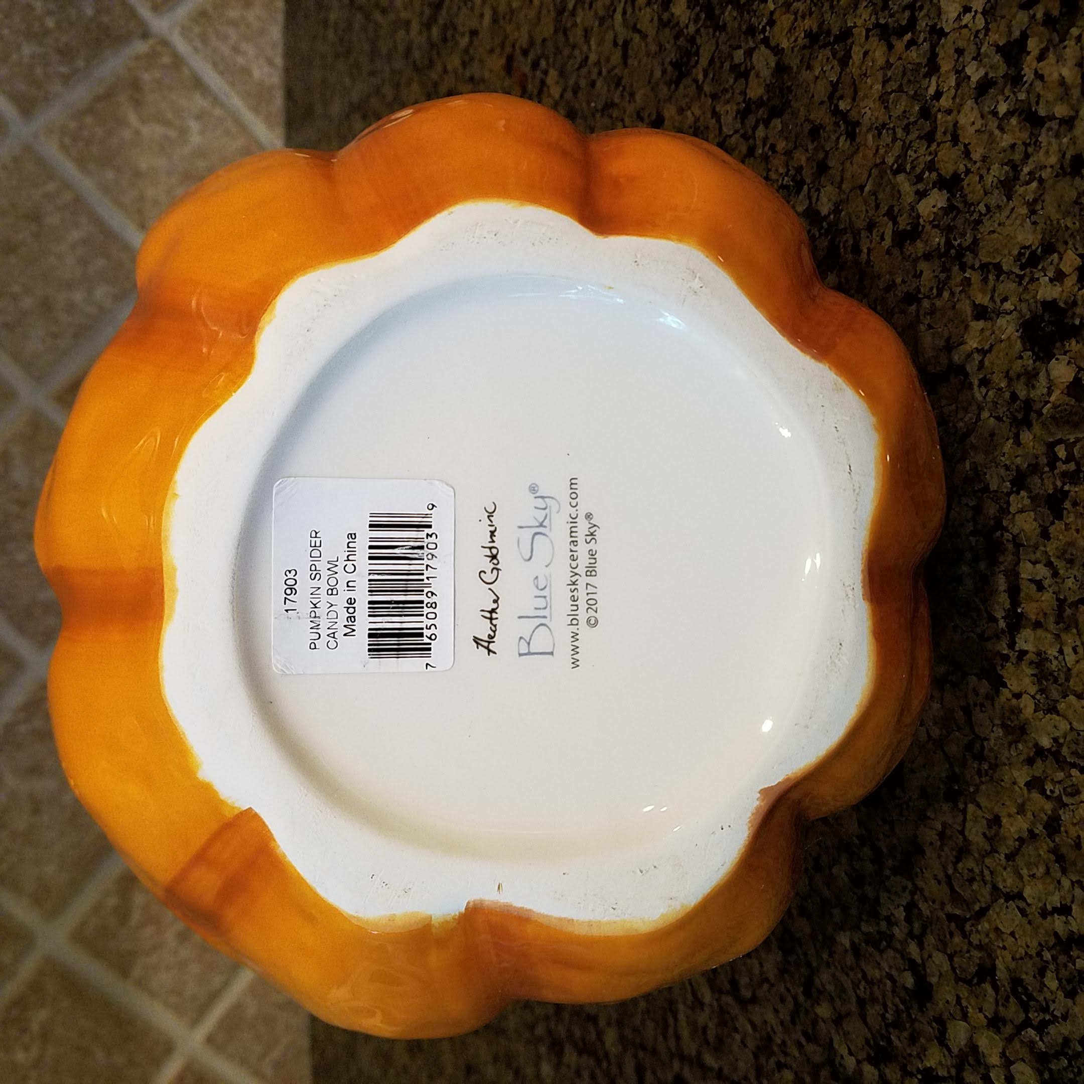 This Pumpkin Halloween Spider Candy Bowl Ceramic Blue Sky Kitchen Decor Collectable is made with love by Premier Homegoods! Shop more unique gift ideas today with Spots Initiatives, the best way to support creators.