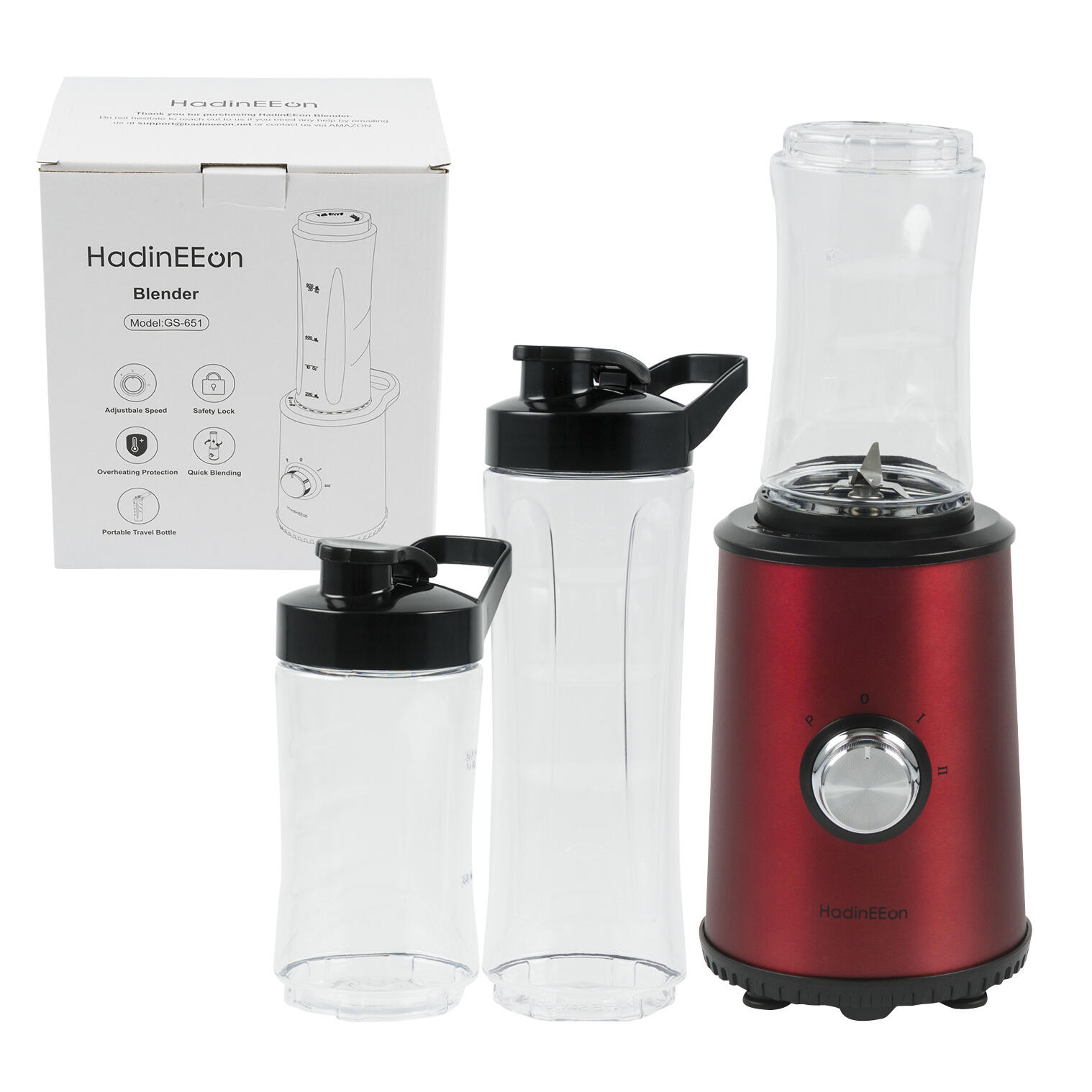 This HadinEEon GS-651 Blender 3 Speeds Adjustable Stainless-Steel Red for Smoothies is made with love by Premier Homegoods! Shop more unique gift ideas today with Spots Initiatives, the best way to support creators.