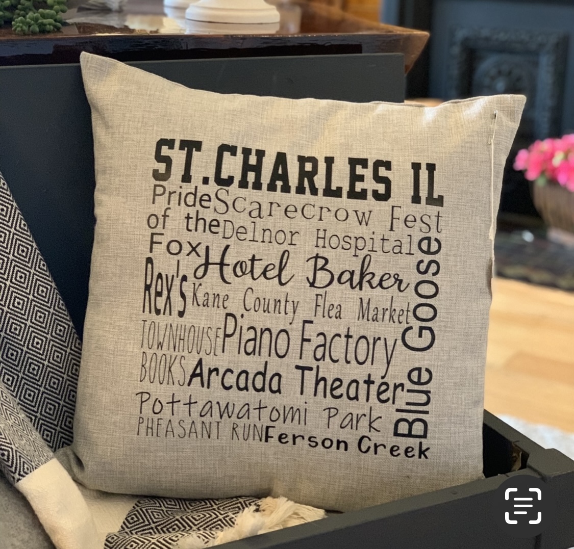 This Hometown St.Charles 18” Square Accent Pillow is made with love by Coffee & Crafts Personalized! Shop more unique gift ideas today with Spots Initiatives, the best way to support creators.