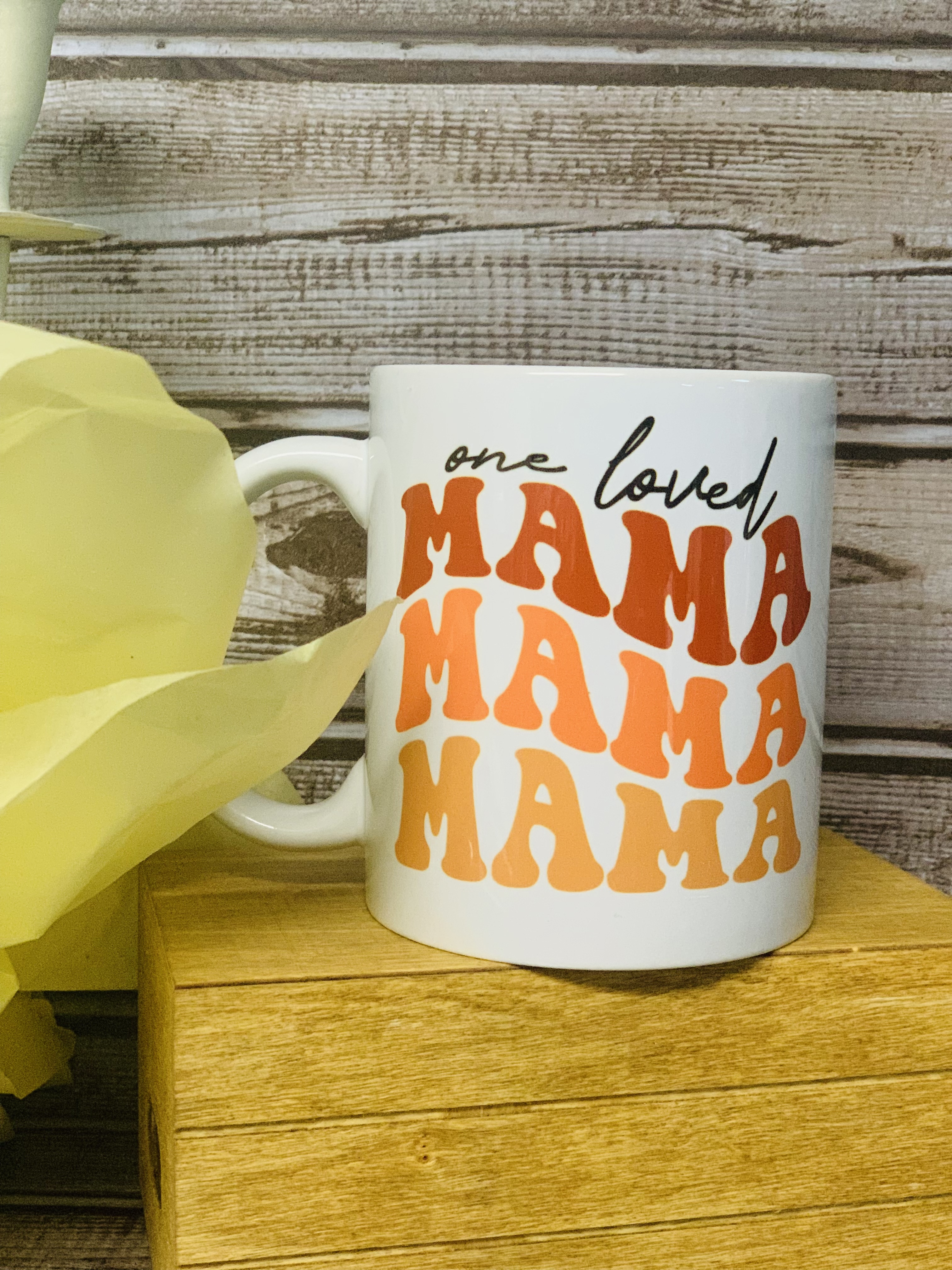 This One Loved Momma 11oz Retro Ceramic Mug is made with love by Coffee & Crafts Personalized! Shop more unique gift ideas today with Spots Initiatives, the best way to support creators.