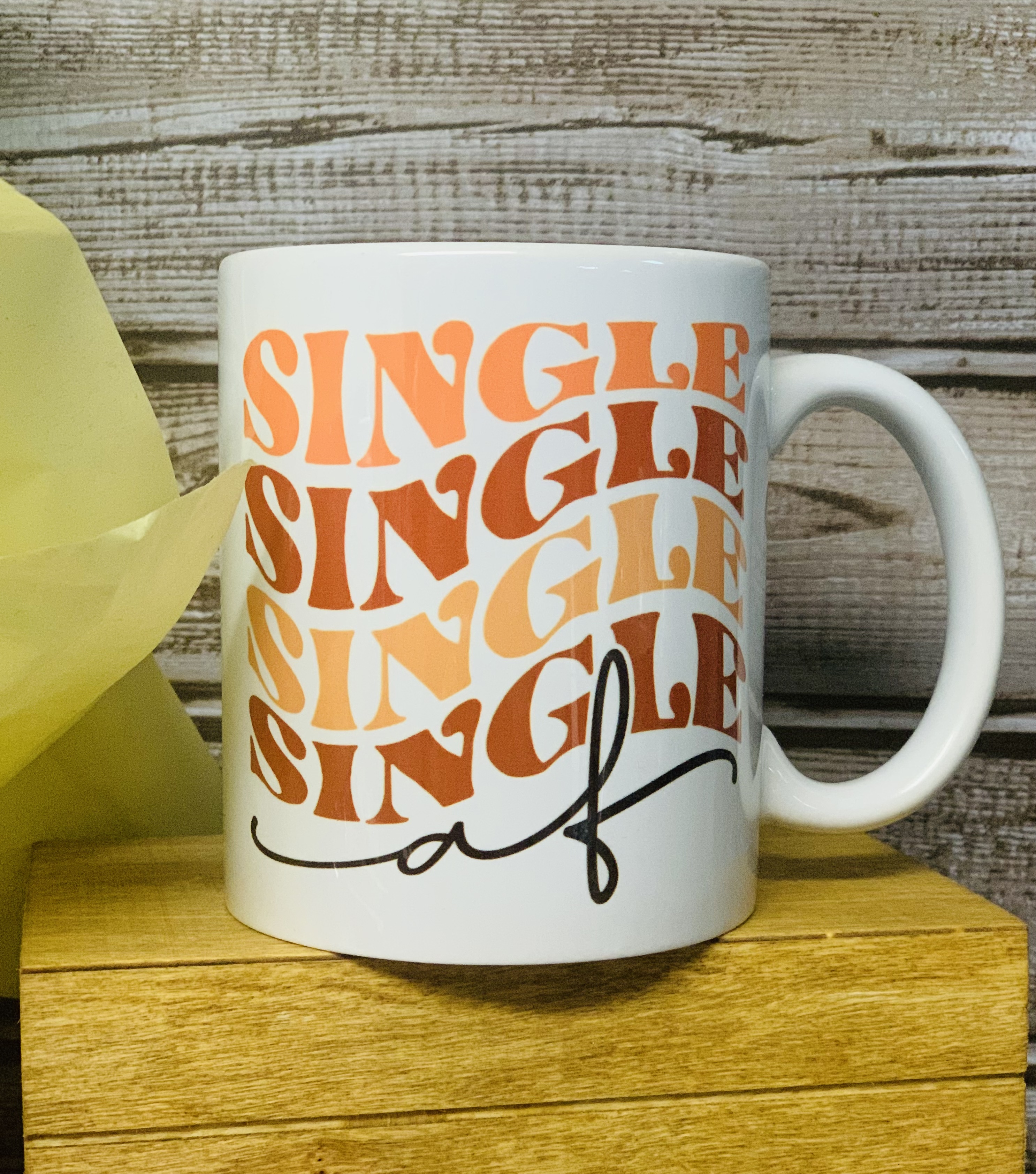 This Single AF Retro Style 11oz Ceramic Mug is made with love by Coffee & Crafts Personalized! Shop more unique gift ideas today with Spots Initiatives, the best way to support creators.