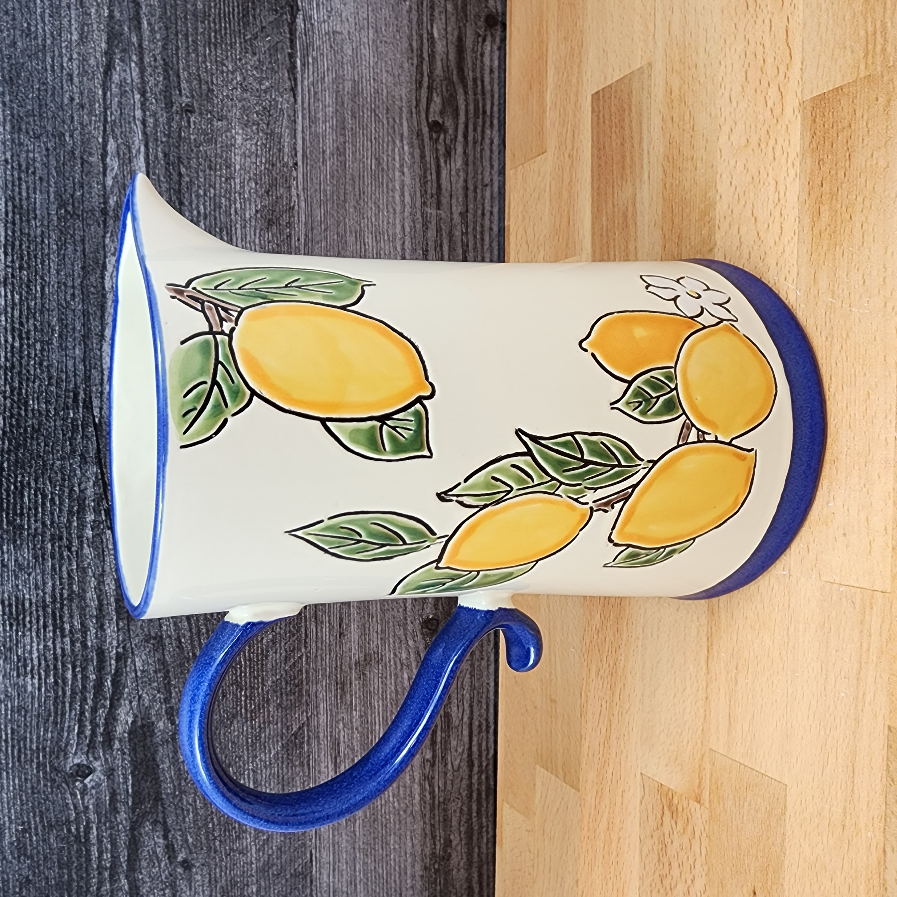 This Lemon Fruit Pitcher Embossed Decorative Floral Home by Blue Sky is made with love by Premier Homegoods! Shop more unique gift ideas today with Spots Initiatives, the best way to support creators.