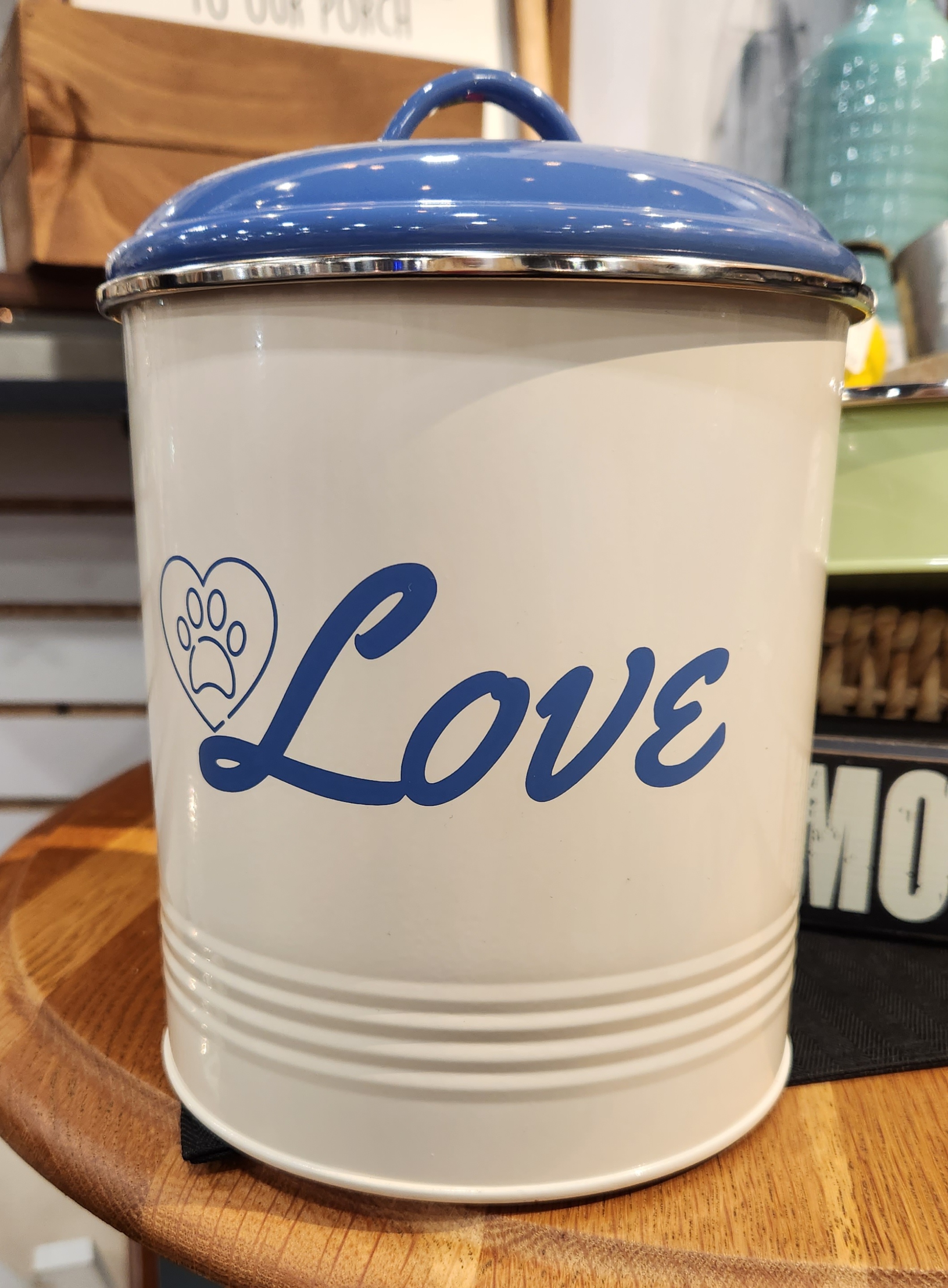 This Love Paw Print Pet Treat Container is made with love by Perfectly Imperfect Home Boutique! Shop more unique gift ideas today with Spots Initiatives, the best way to support creators.