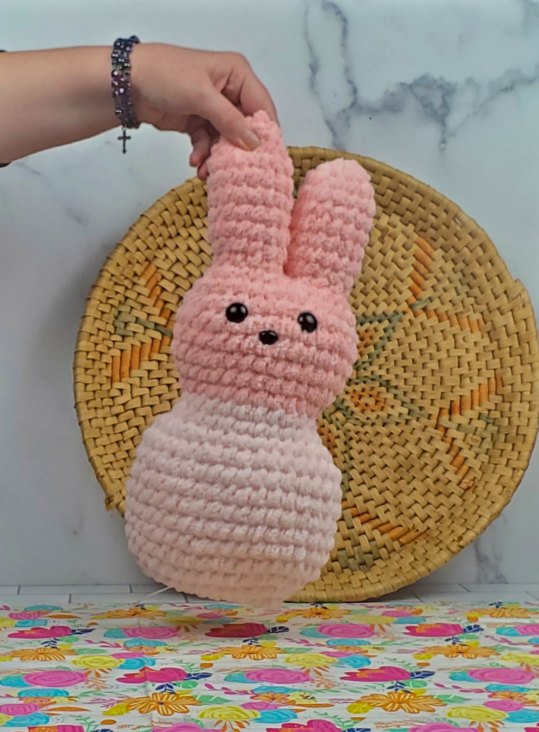 This Crochet Marshmello Bunny is made with love by 3ChickswithSticks! Shop more unique gift ideas today with Spots Initiatives, the best way to support creators.