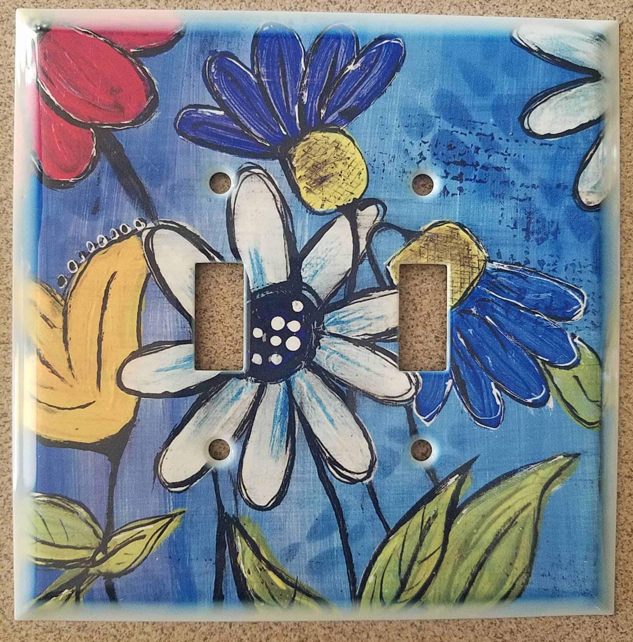This Double Switch Plate Cover - Happy Floral 2 is made with love by Studio Patty D! Shop more unique gift ideas today with Spots Initiatives, the best way to support creators.