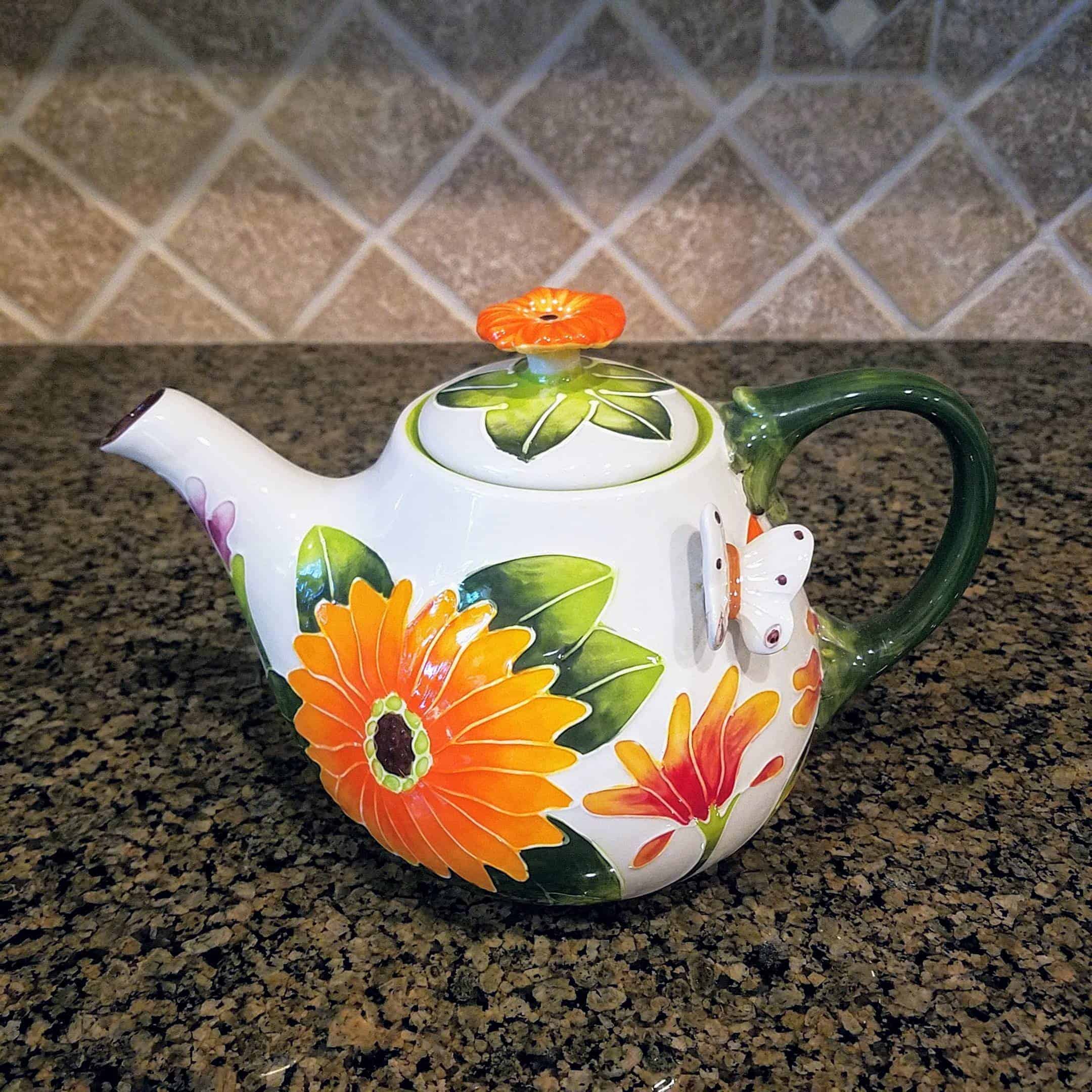 This Gerber Daisy Teapot is made with love by Premier Homegoods! Shop more unique gift ideas today with Spots Initiatives, the best way to support creators.