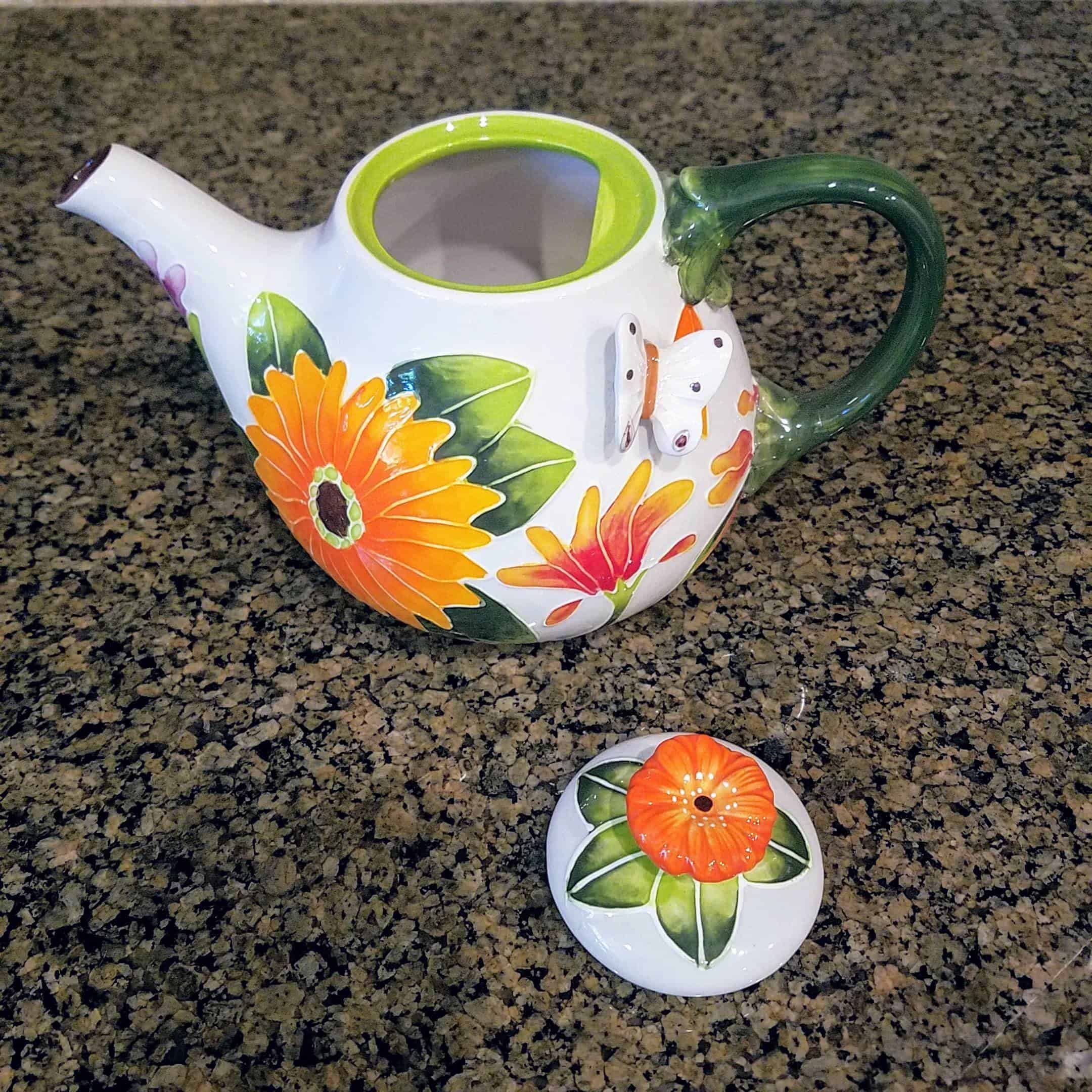 This Gerber Daisy Teapot is made with love by Premier Homegoods! Shop more unique gift ideas today with Spots Initiatives, the best way to support creators.