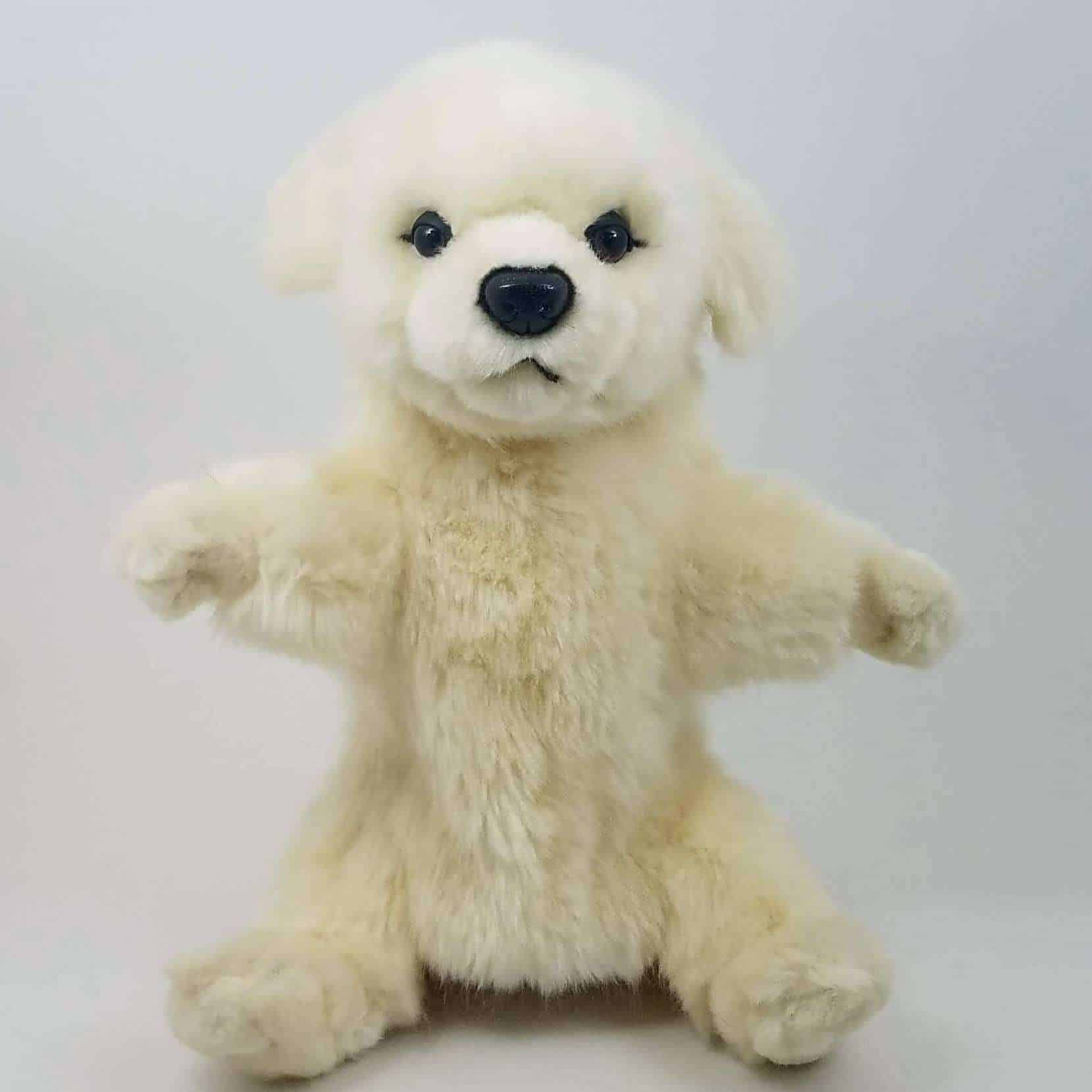 This Maremma Dog Hand Puppet by Hansa True to Life Looking Soft Plush Animal Learning Toy is made with love by Premier Homegoods! Shop more unique gift ideas today with Spots Initiatives, the best way to support creators.