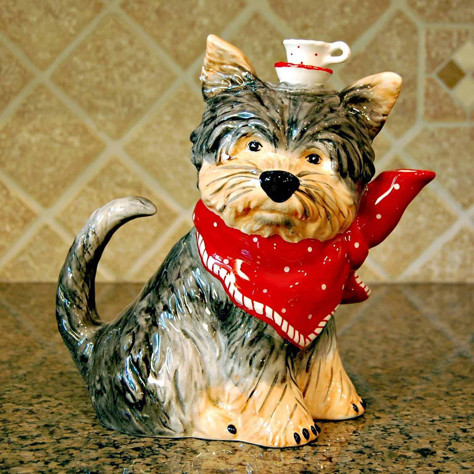 This Ruby Red Dog Teapot Collectible Decorative Home Décor Blue Sky Clayworks is made with love by Premier Homegoods! Shop more unique gift ideas today with Spots Initiatives, the best way to support creators.
