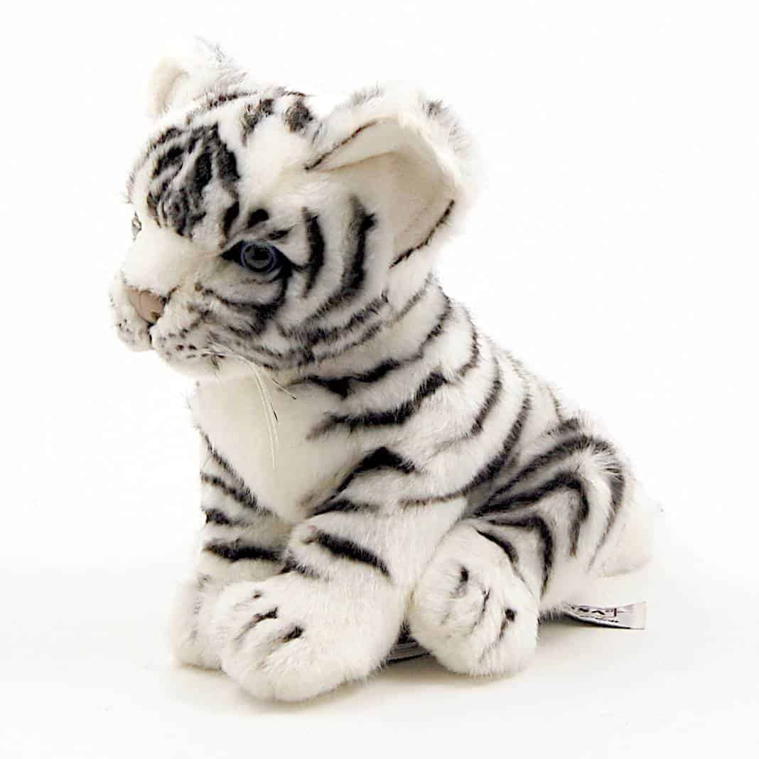 This Tiger Cub White 6.5" by Hansa True to Life Look Soft Plush Animal Learning Toys is made with love by Premier Homegoods! Shop more unique gift ideas today with Spots Initiatives, the best way to support creators.